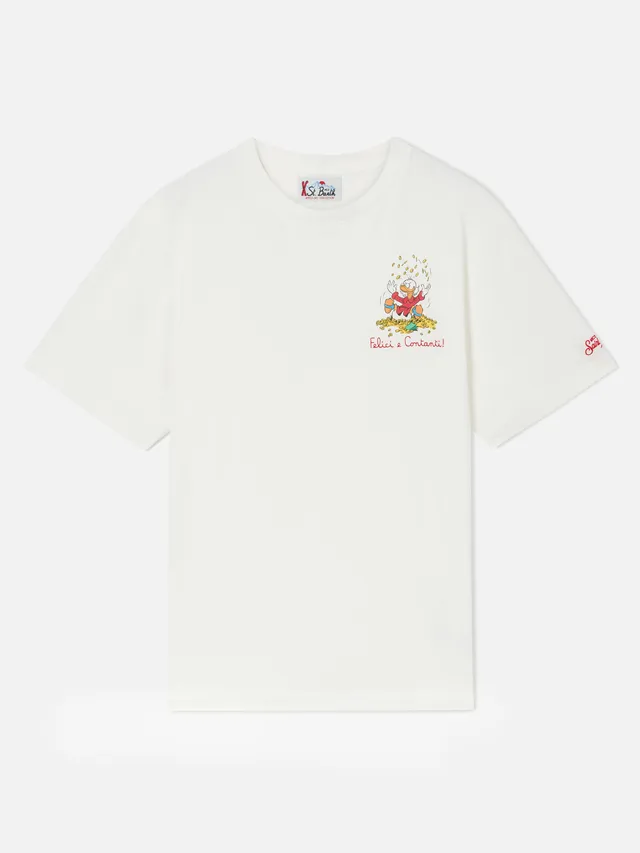 mc2-saint-barth-arnott-t-shirt-uomo-bianca-paperon-de-paperoni-felici-e-contanti image 1