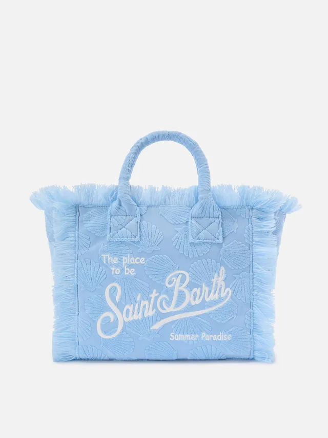 mc2-saint-barth-borsa-colette-in-tessuto-effetto-spugna-con-conchiglie-in-riliev image 1