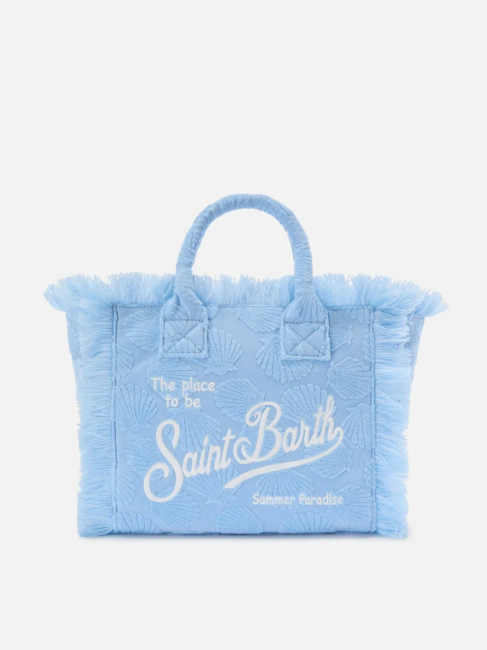 mc2-saint-barth-borsa-colette-in-tessuto-effetto-spugna-con-conchiglie-in-riliev image 1