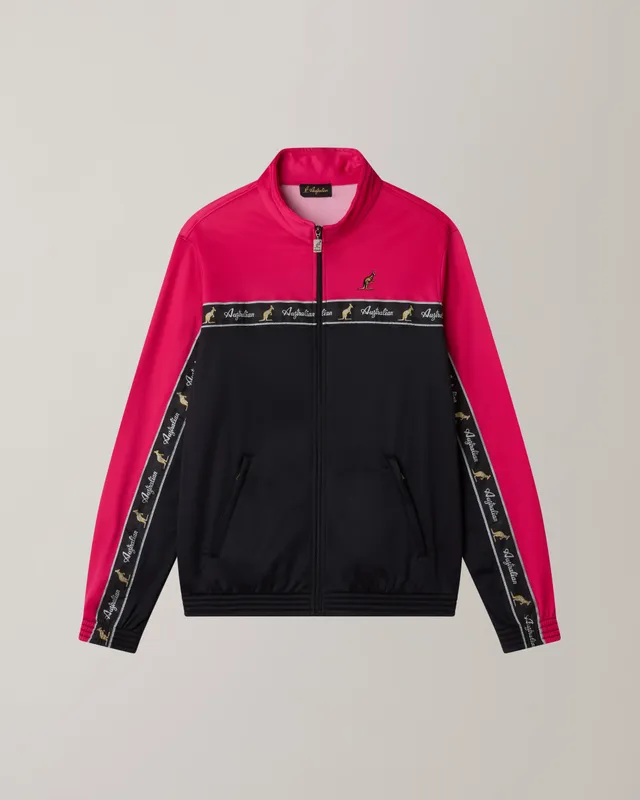 australian-duo-track-jacket-giacca-in-acetato-fuxia-con-banda image 1