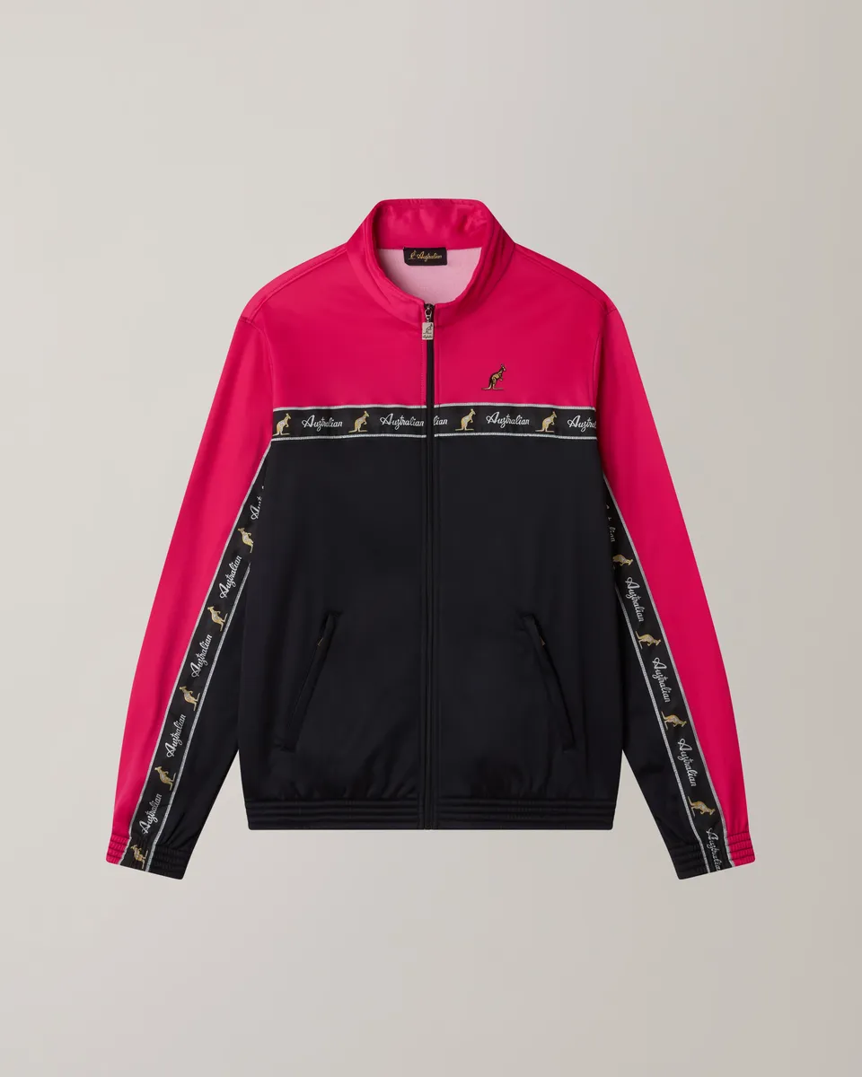 australian-duo-track-jacket-giacca-in-acetato-fuxia-con-banda image 1