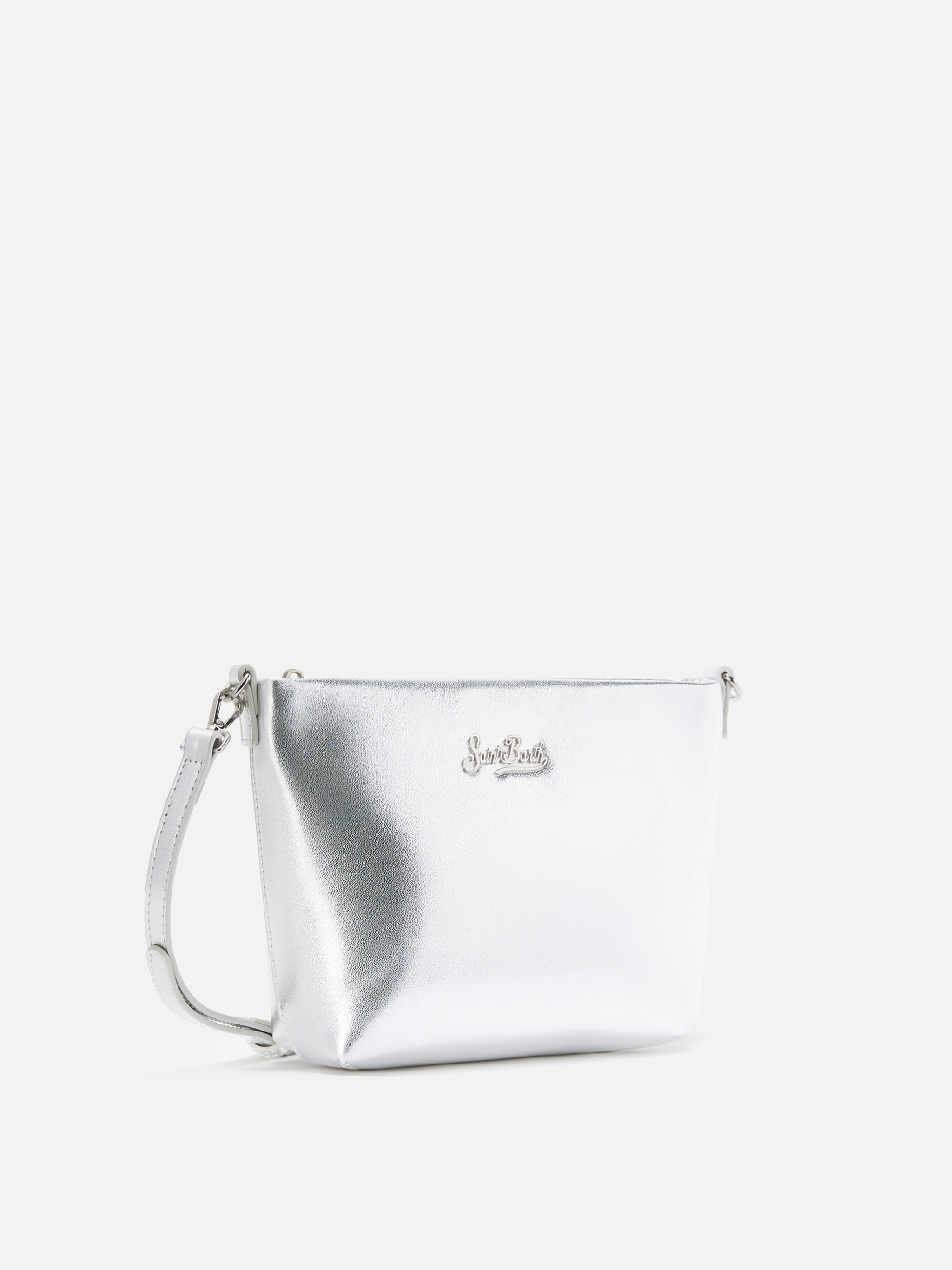 mc2-saint-barth-borsa-a-spalla-aline-bag-in-pelle-laminata-argento image 3
