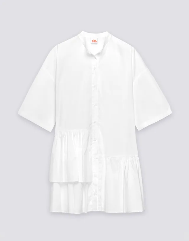 sundek-abito-donna-corto-asimmetrico-in-popeline-di-cotone-2 image 1