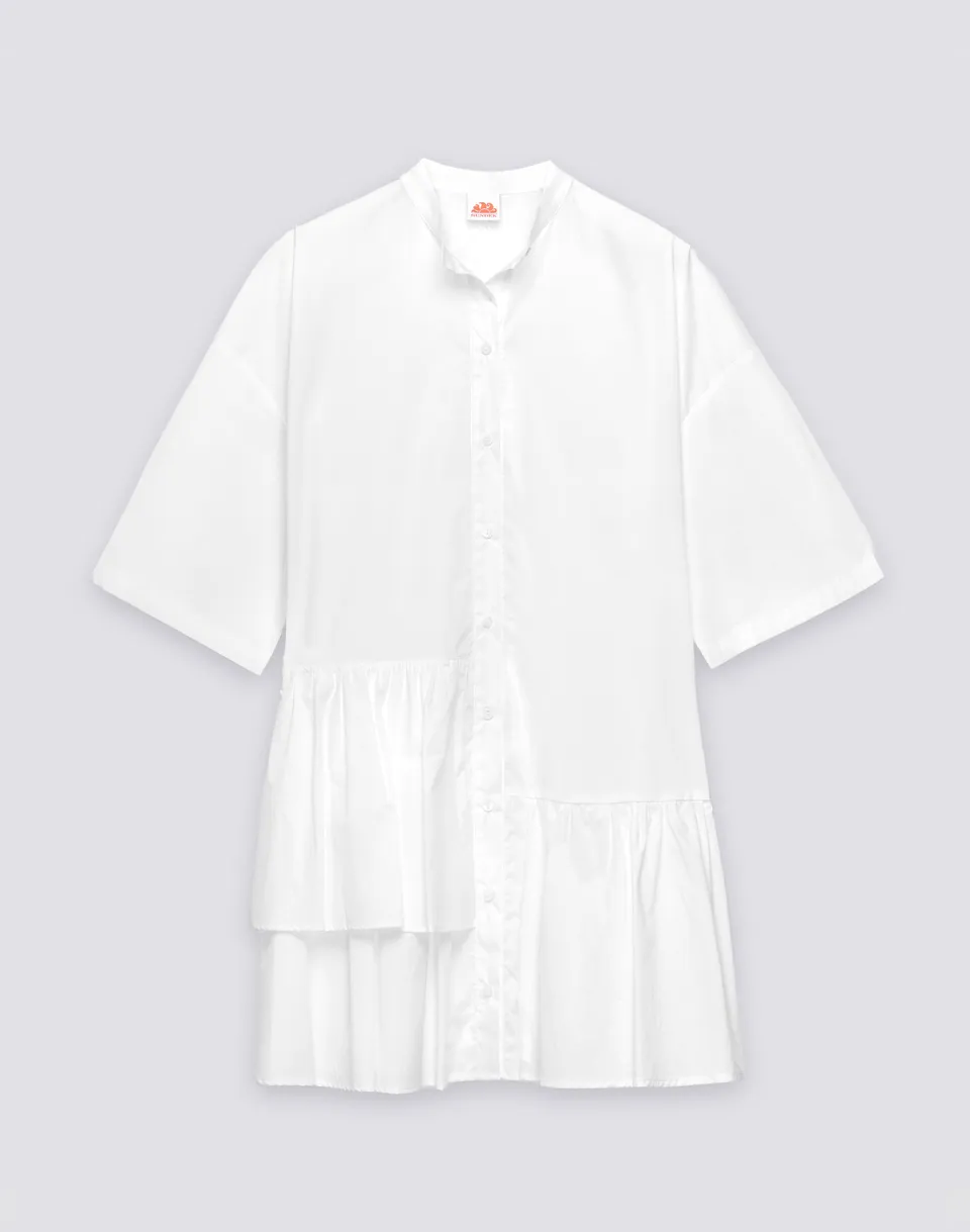 sundek-abito-donna-corto-asimmetrico-in-popeline-di-cotone-2 image 1