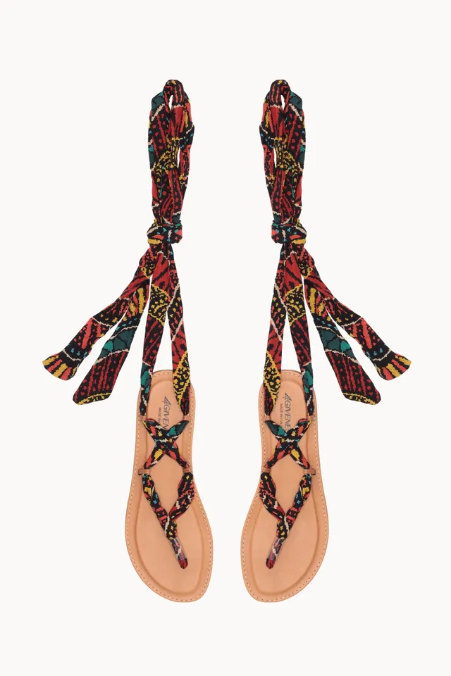 4giveness-foulard-incrocio-sandalo-infradito-donna-fantasia image 1
