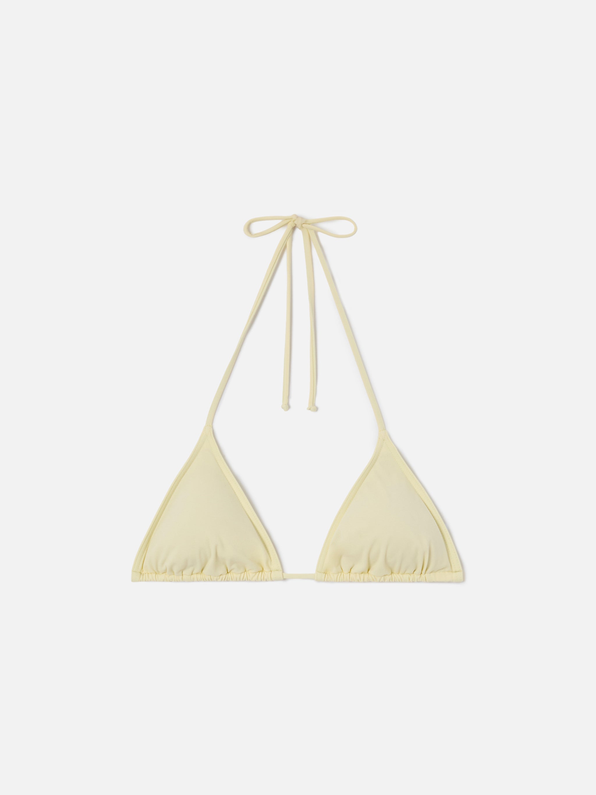 mc2-saint-barth-leah-top-bikini-triangolo-giallo-burro-con-laccetti image 1