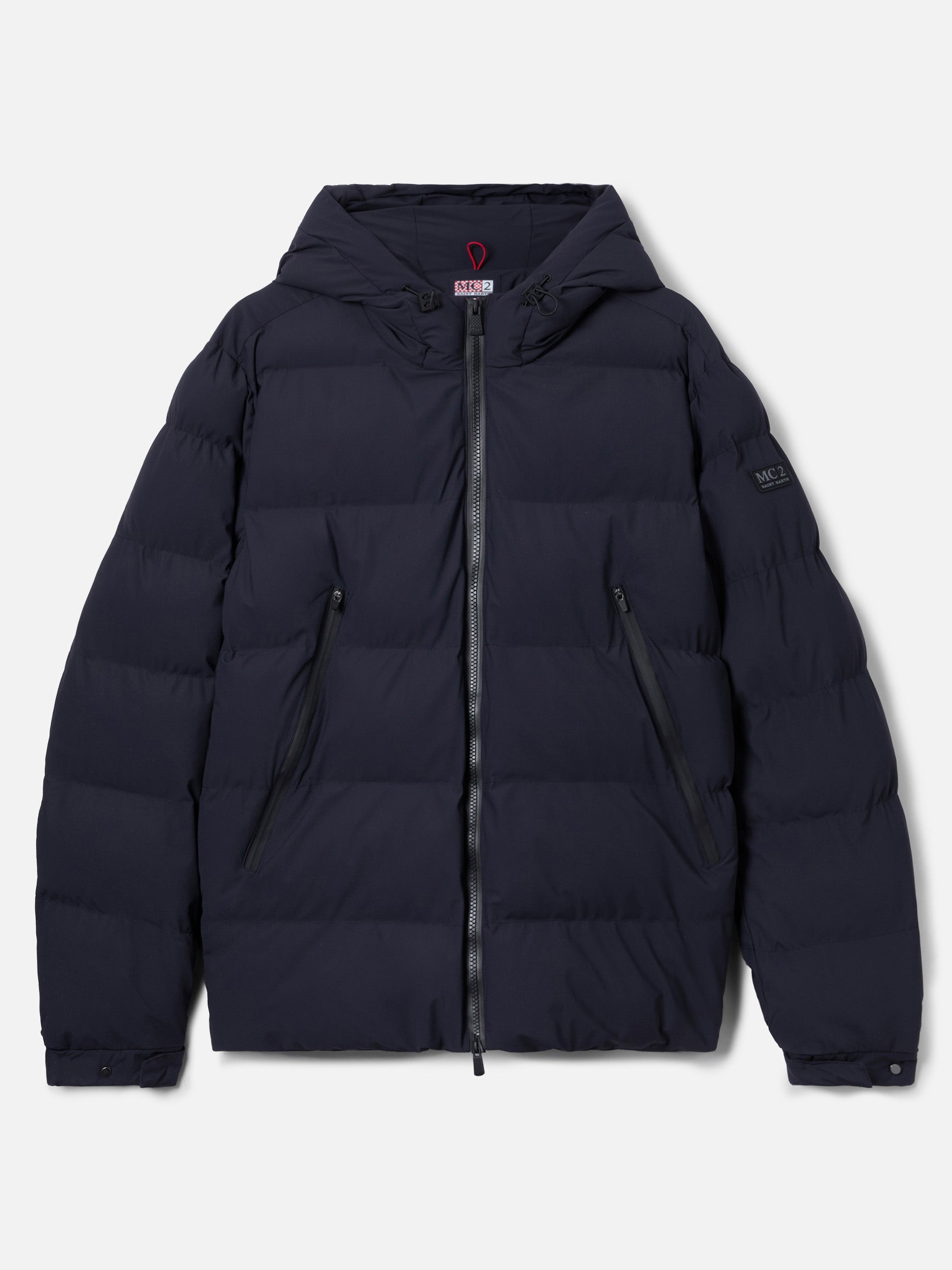 mc2-saint-barth-giacca-maier-imbottita-con-cappuccio-blu-navy-da-uomo image 8