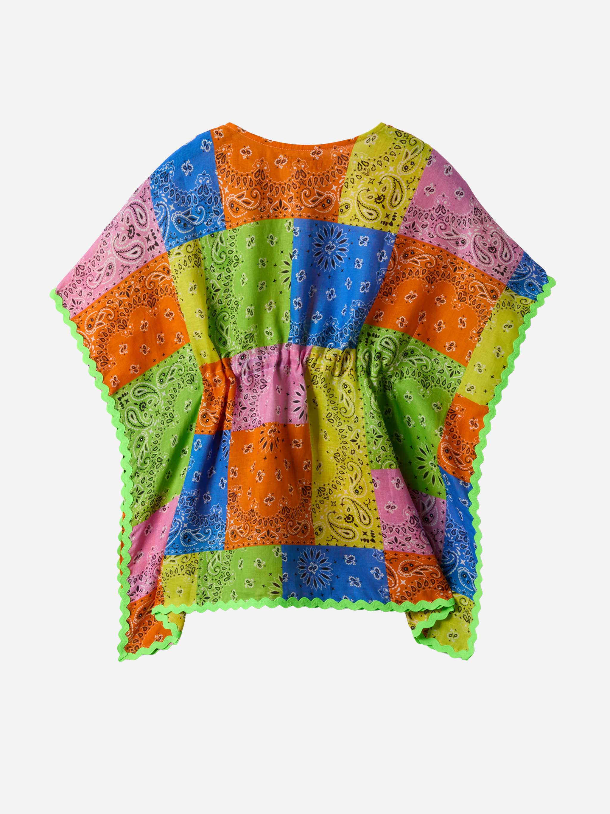 mc2-saint-barth-poncho-kate-bambina-stampa-bandana-multicolore image 3