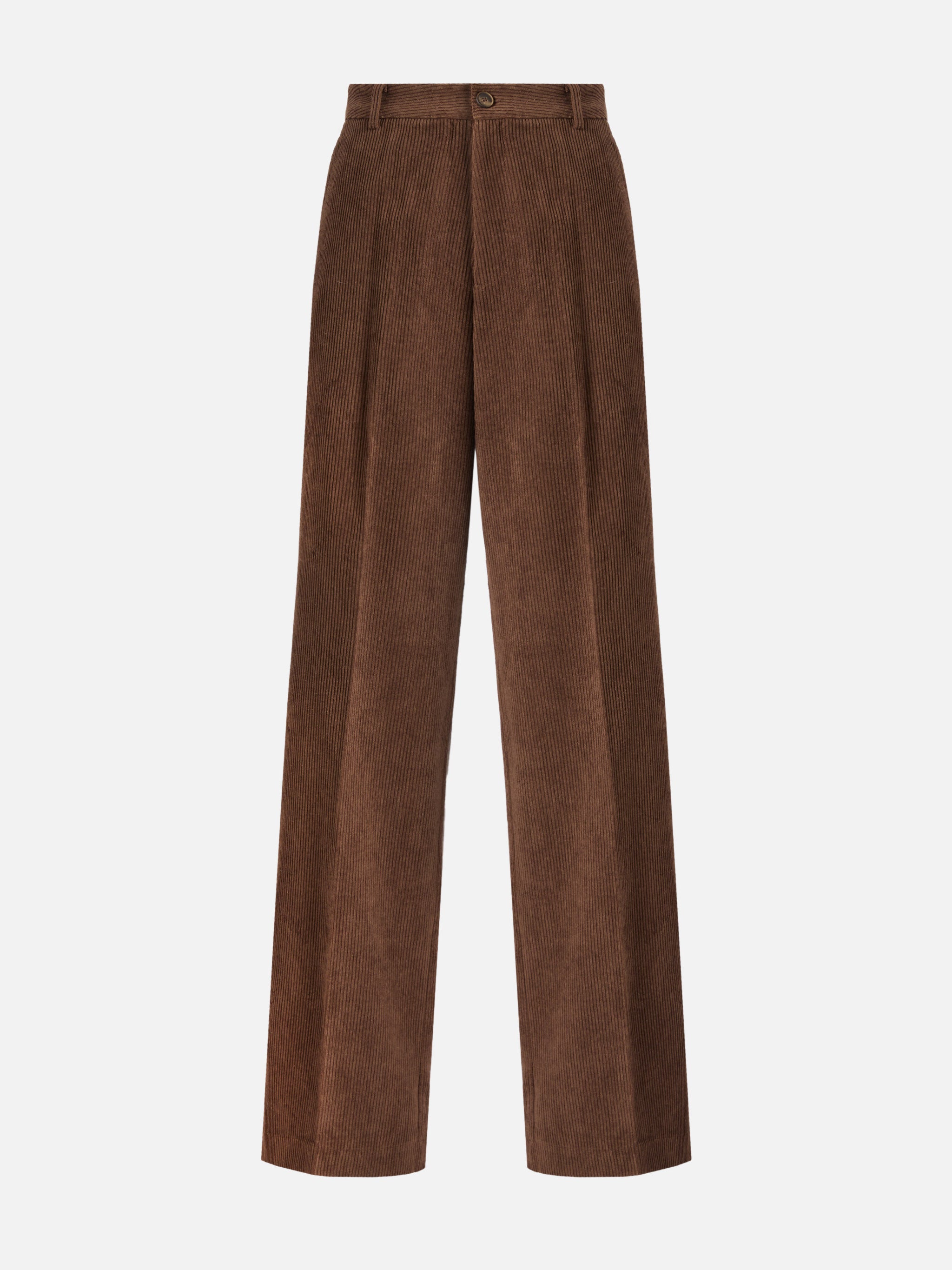 mc2-saint-barth-pantaloni-a-gamba-ampia-rebella-in-corduroy-marrone-donna image 4