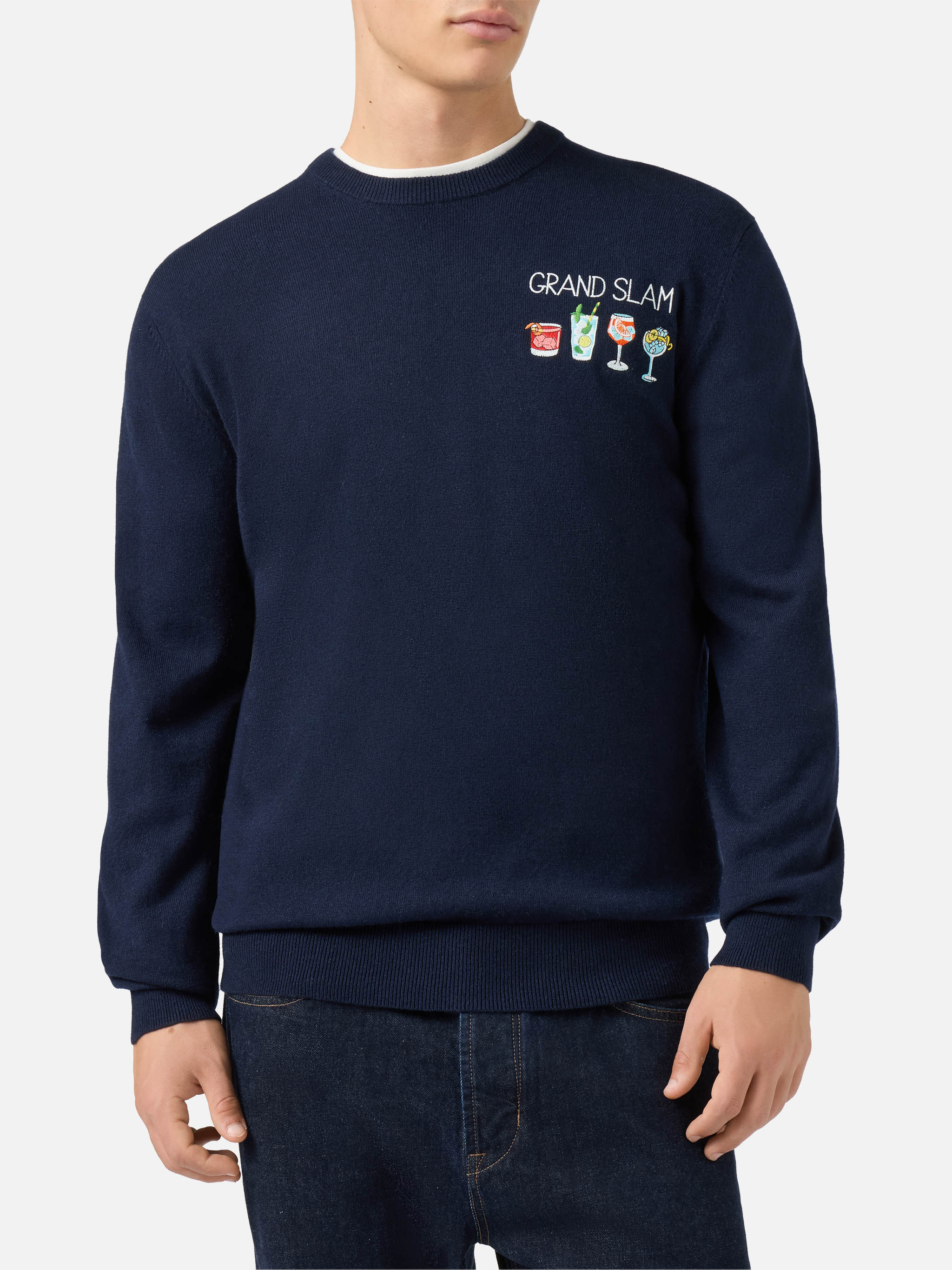 mc2-saint-barth-heron-light-maglione-uomo-blu-grand-slam-cashmere image 2