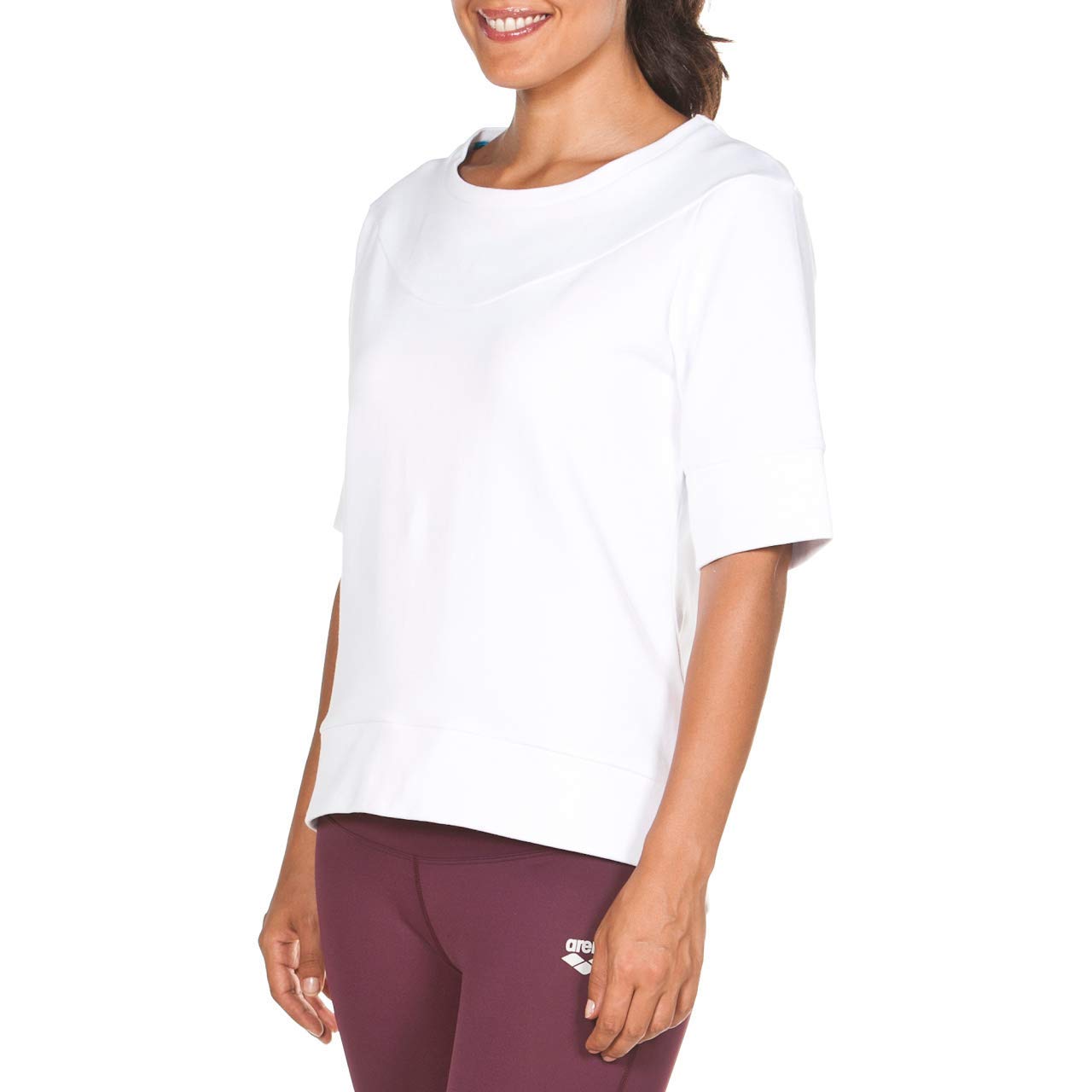 arena-w-gym-s-s-fleece-maglia-di-taglio-ampio-donna image 2