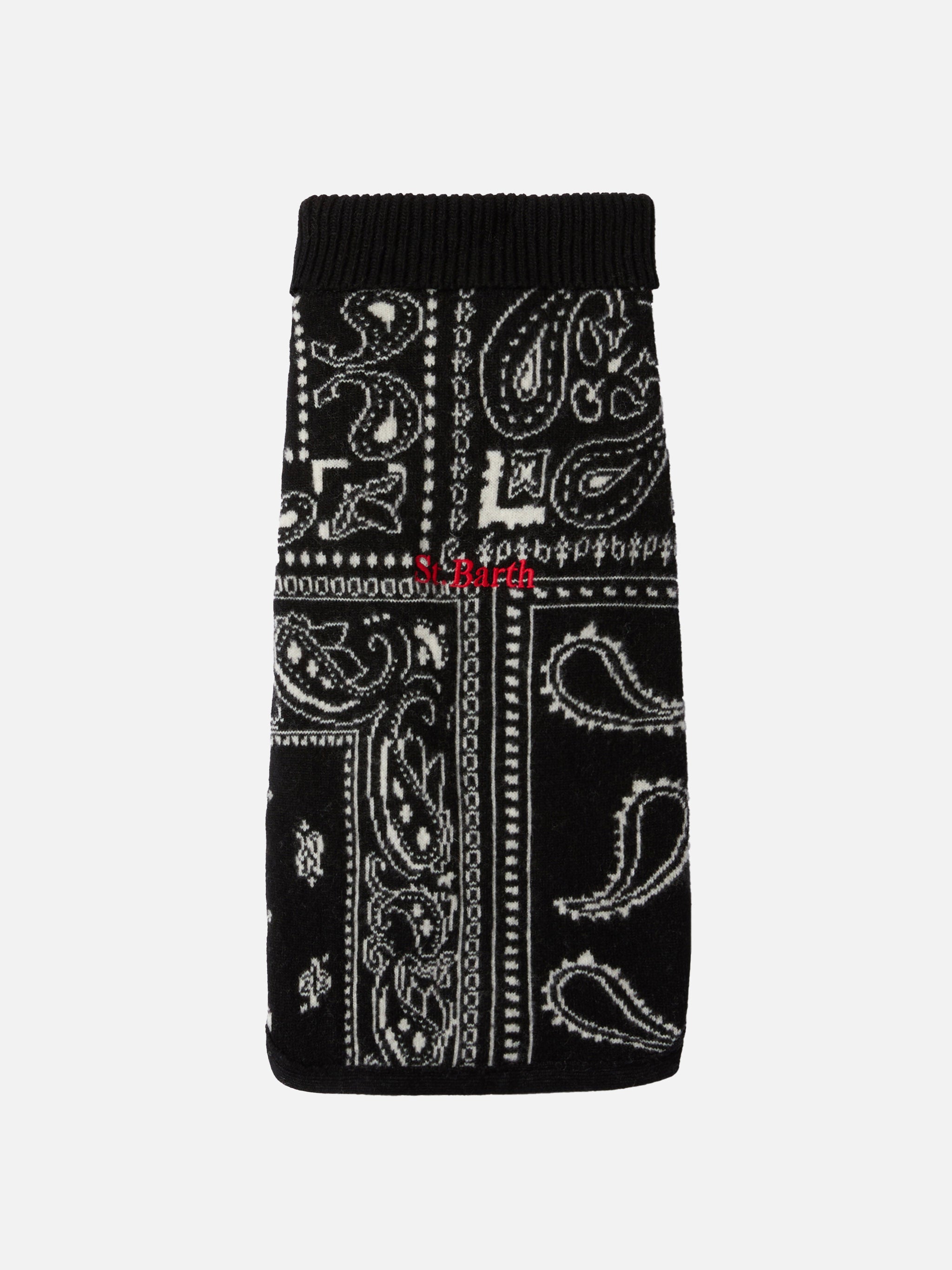 mc2-saint-barth-maglioncino-cane-dolcevita-stampa-bandana-nero image 1