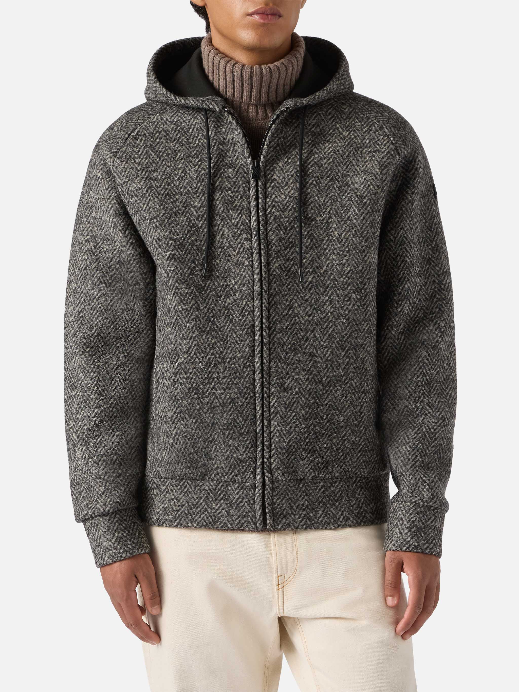 mc2-saint-barth-giacca-carrell-wool-uomo-spigata-con-zip-e-cappuccio-grigia image 1
