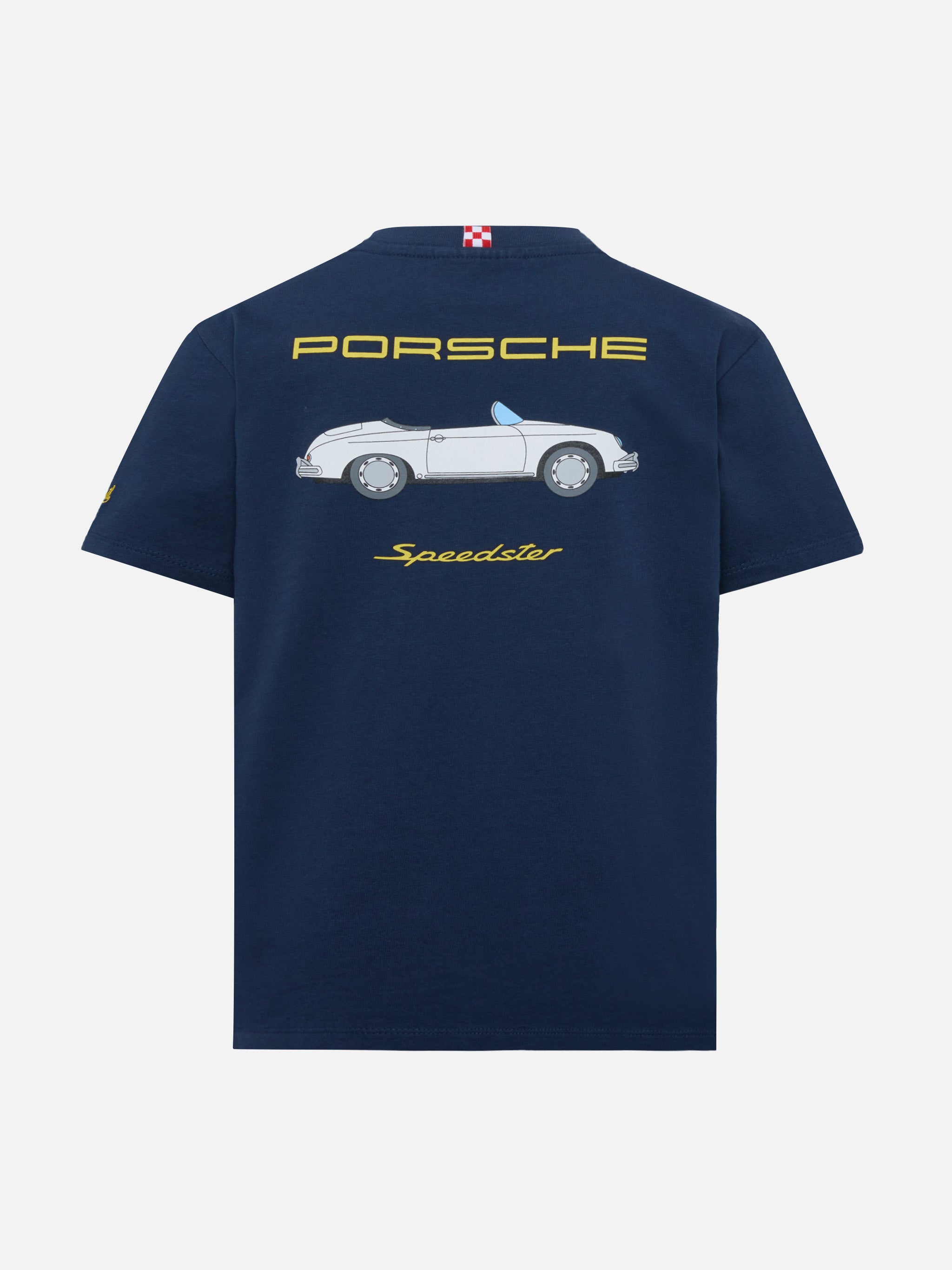 mc2-saint-barth-t-shirt-boy-cotone-porsche-speedster-blu-navy image 2