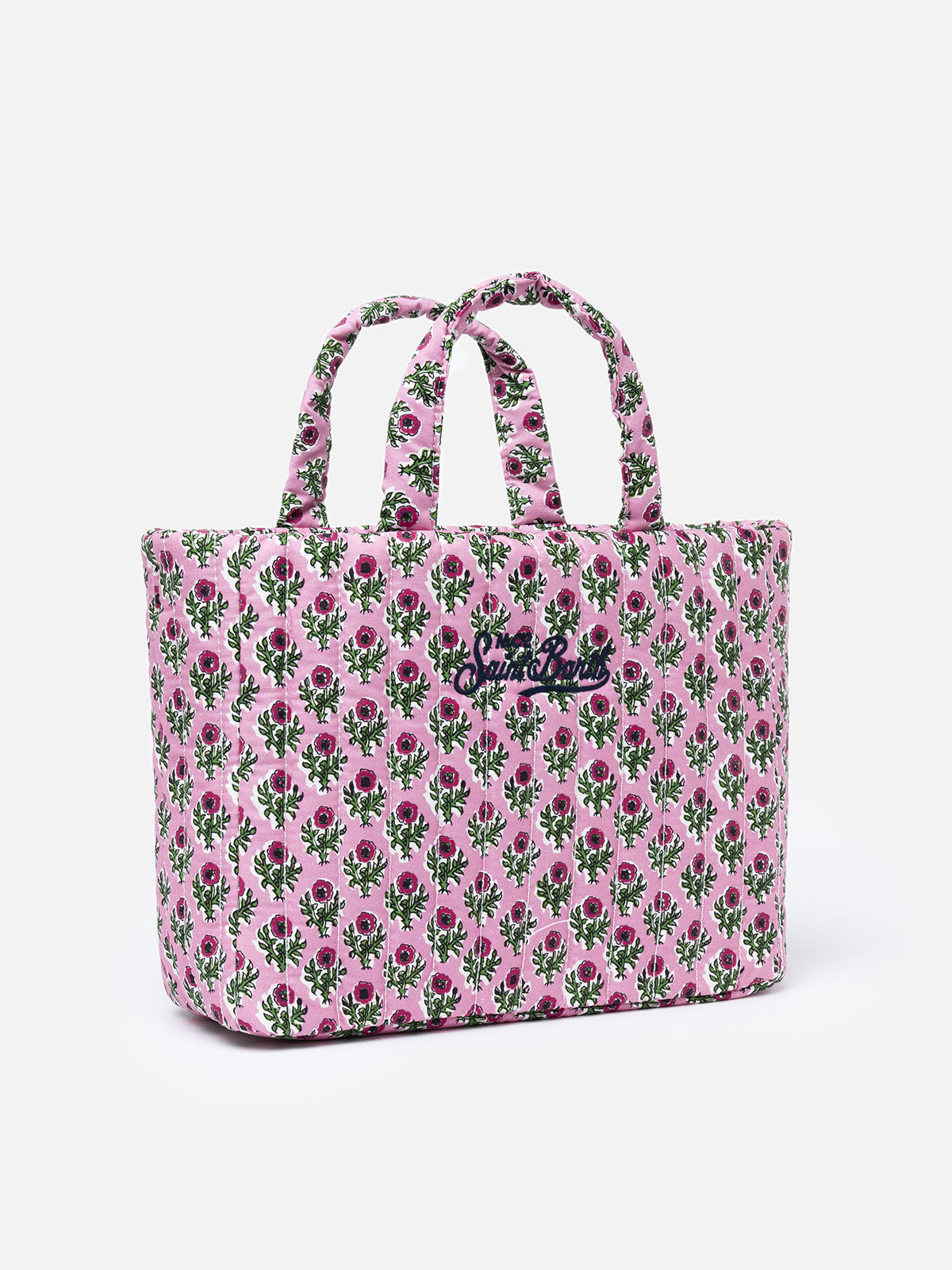 mc2-saint-barth-borsa-soft-tote-mid-trapuntata-a-fiori-rosa image 3