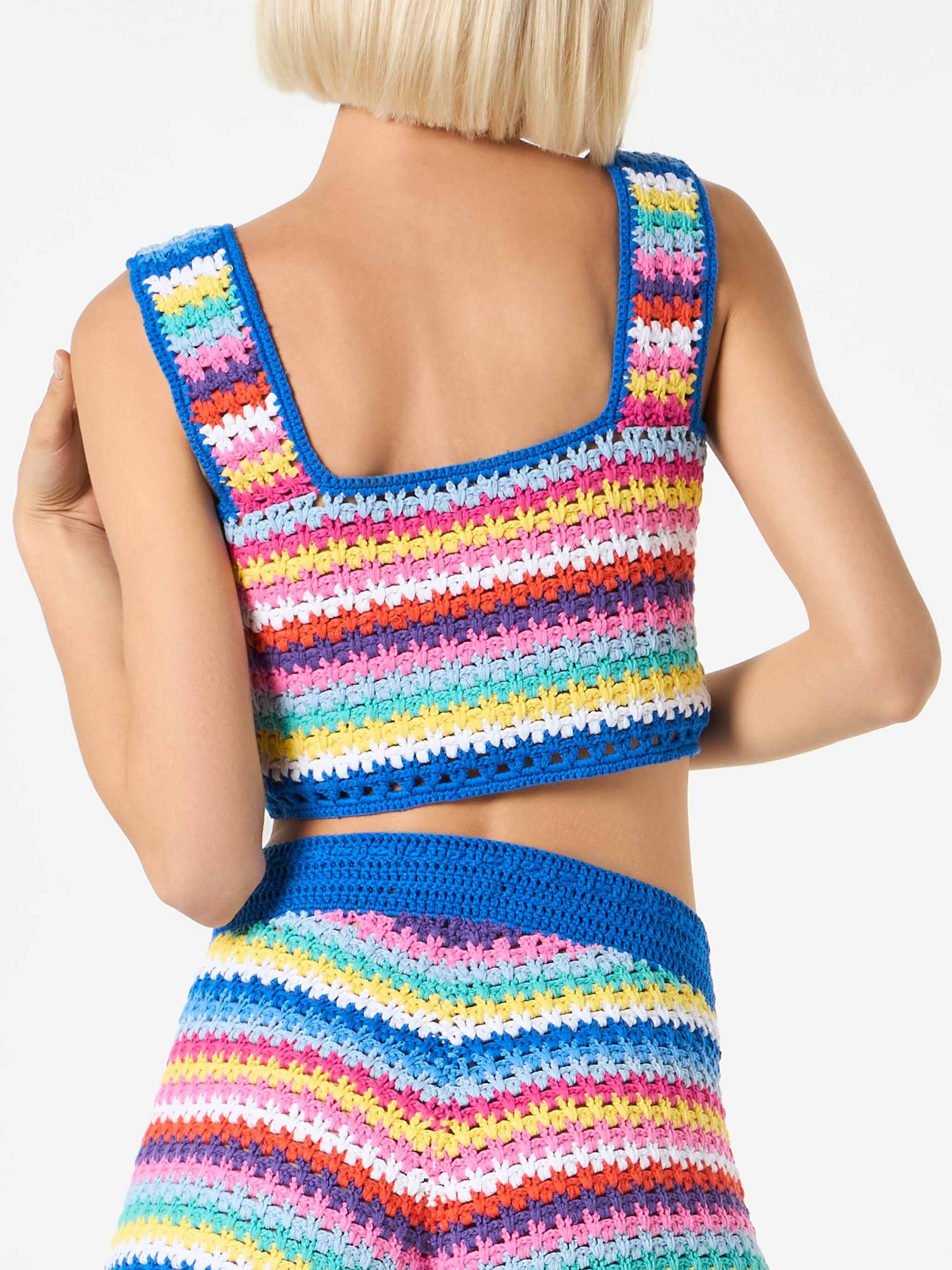 mc2-saint-barth-top-halima-donna-in-cotone-crochet-multicolore-su-bluette image 3