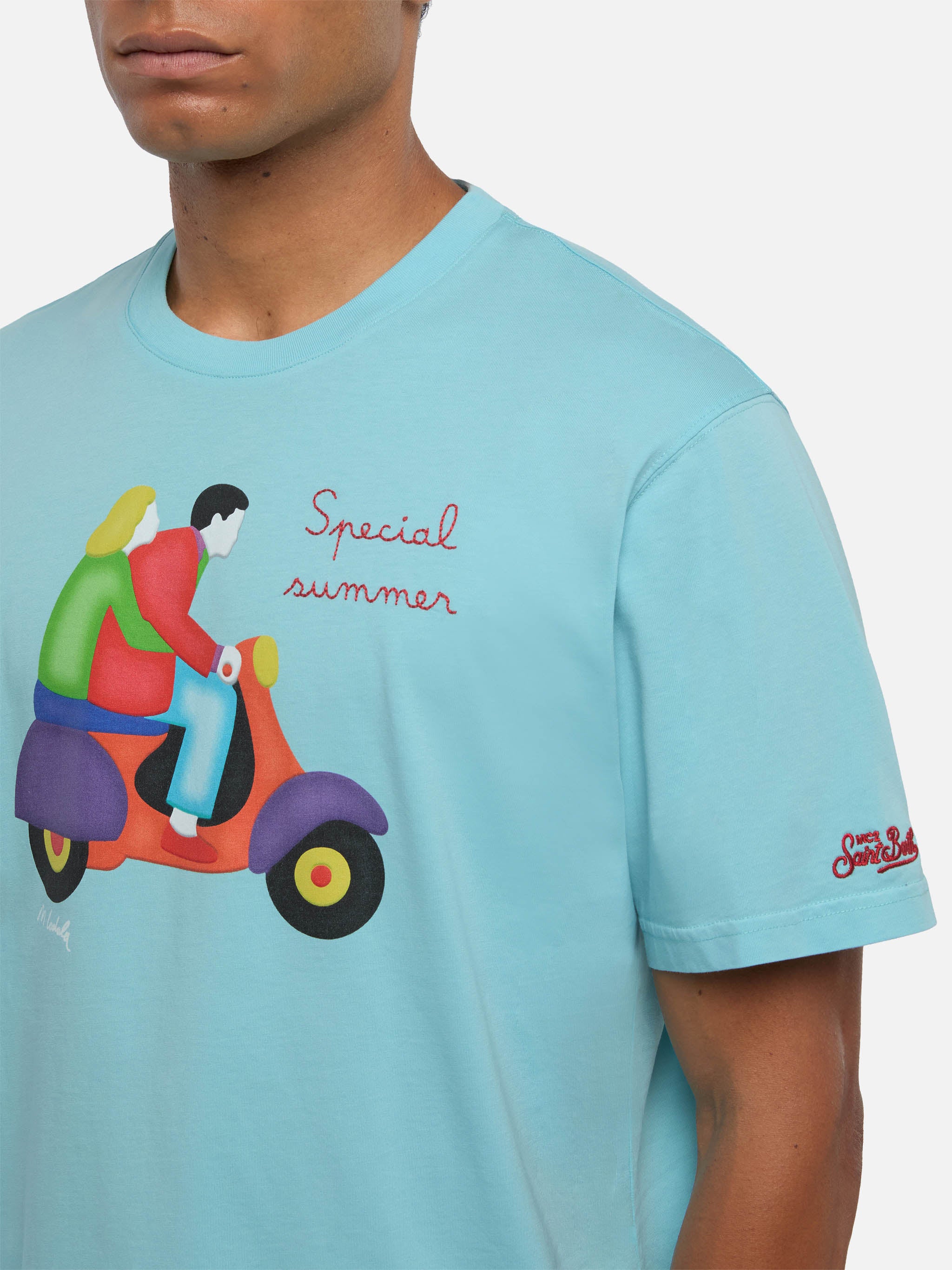 t-shirt-uomo-mc2-saint-barth-man-stampa-scooter-lodola-special-edition image 2