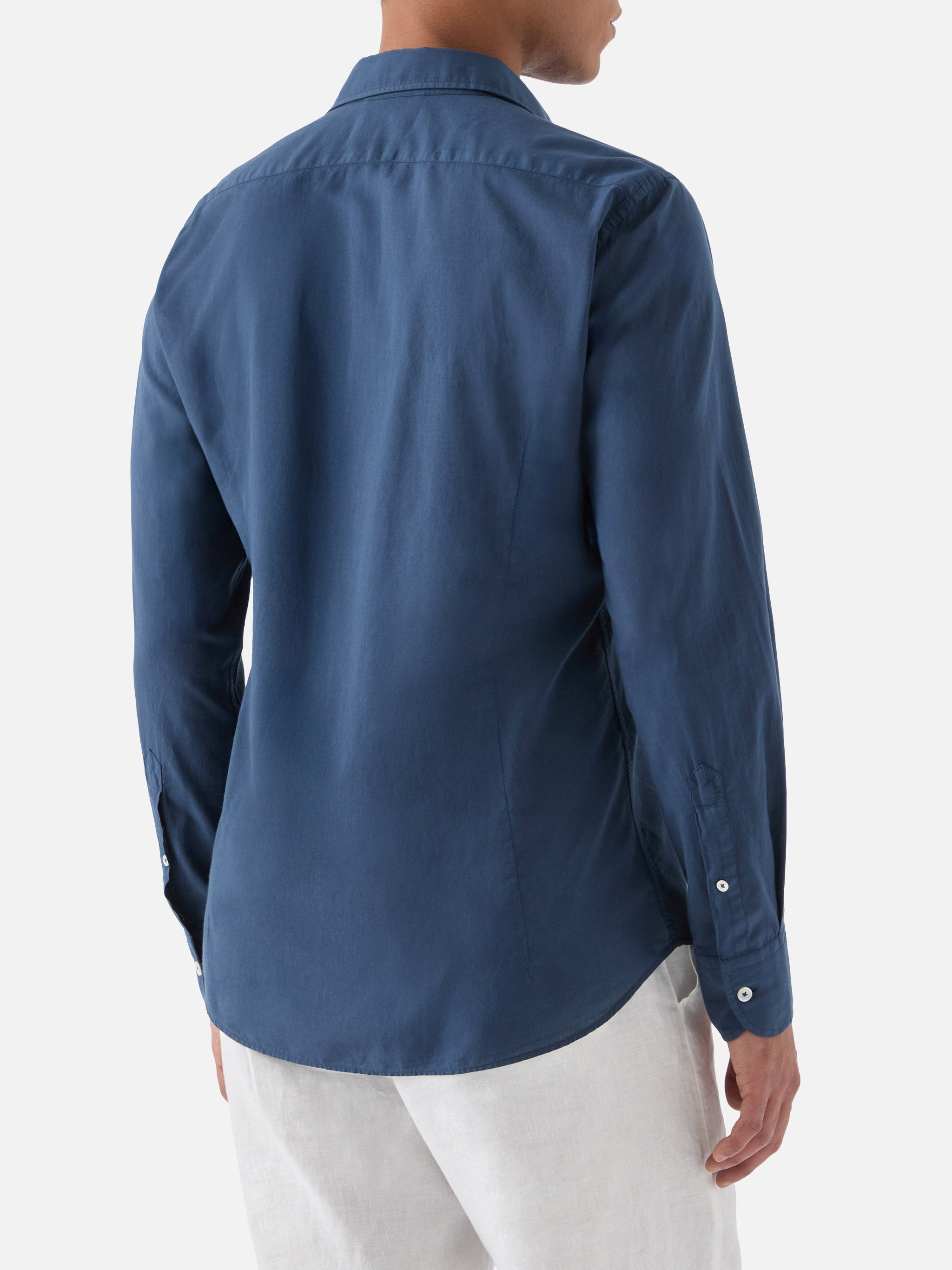 mc2-saint-barth-chemise-ice-camicia-uomo-in-voile-di-cotone-blu-navy image 3