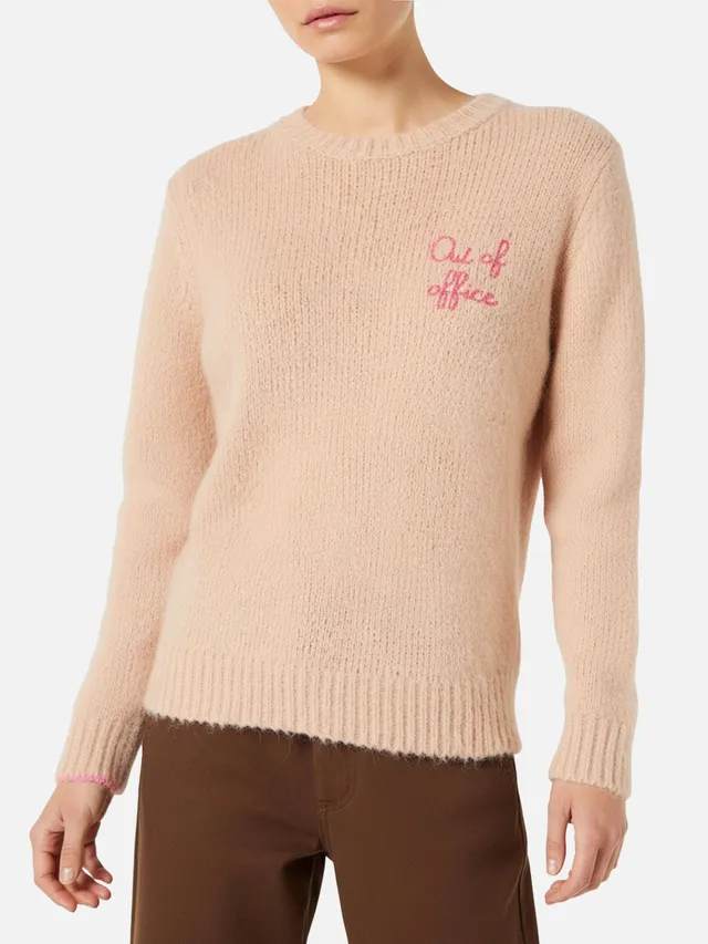 mc2-saint-barth-new-queen-soft-maglione-beige-ricamo-out-of-office image 1