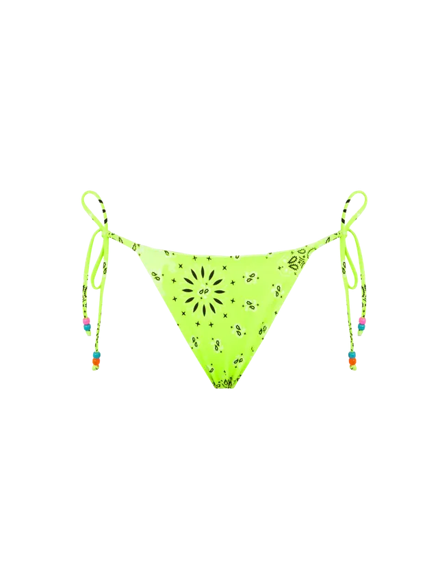 mc2-saint-barth-marielle-slip-mare-donna-giallo-fluo-bandana-con-charms image 1