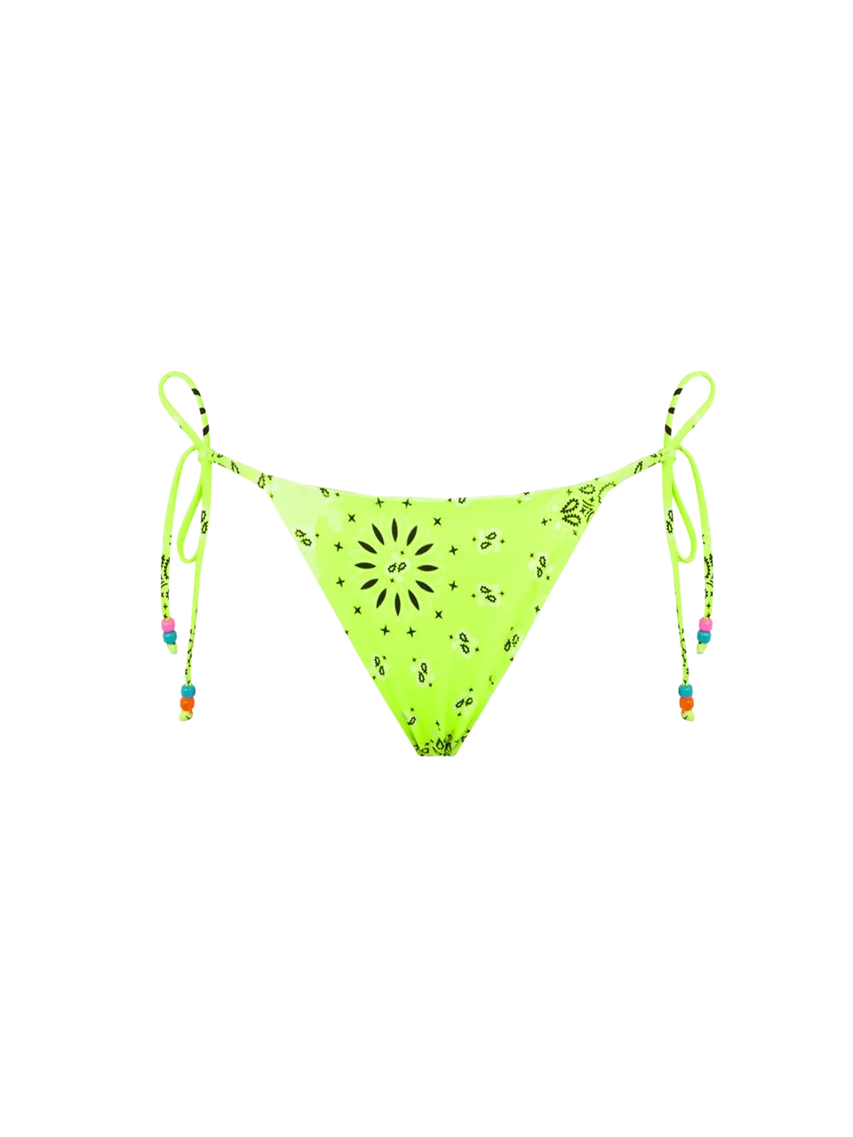 mc2-saint-barth-marielle-slip-mare-donna-giallo-fluo-bandana-con-charms image 1