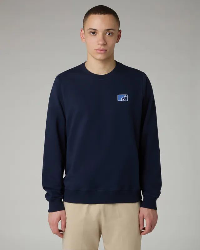 australian-easy-crewneck-felpa-girocollo-uomo-eclipse-blue-made-in-italy image 1