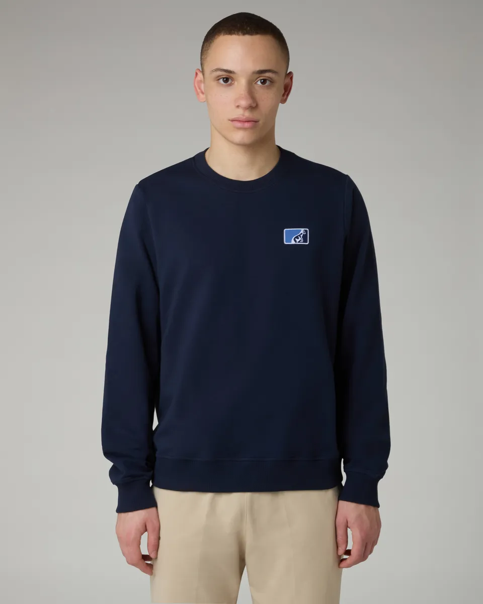 australian-easy-crewneck-felpa-girocollo-uomo-eclipse-blue-made-in-italy image 1