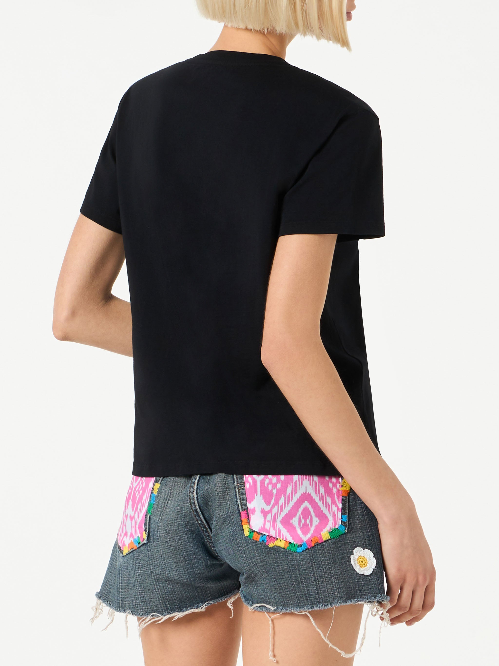 mc2-saint-barth-t-shirt-emilie-nera-con-ricamo-strass-bride-girl image 3