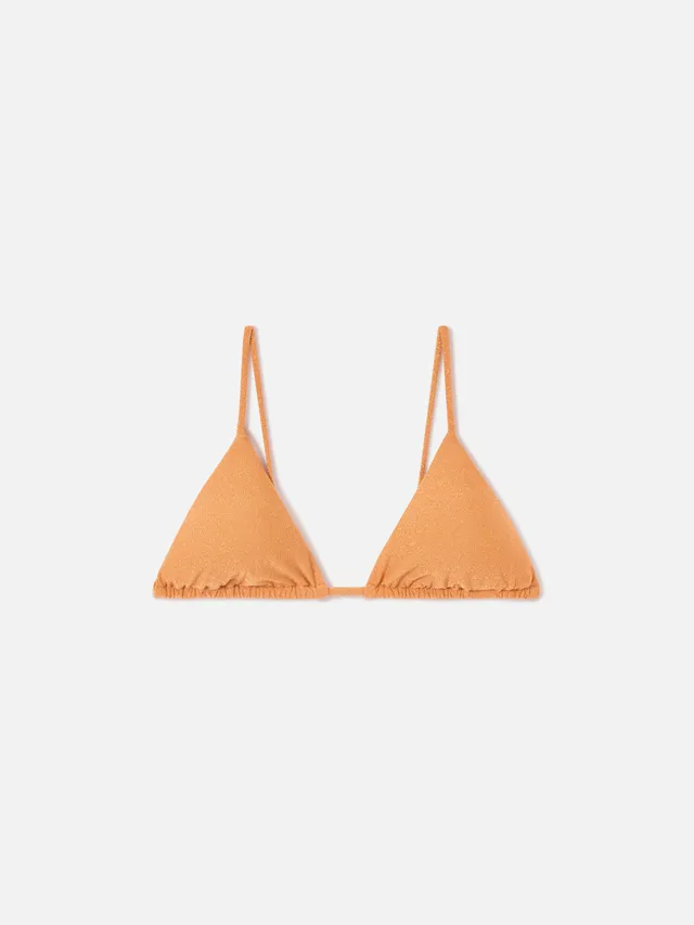 mc2-saint-barth-janet-top-bikini-triangolo-lurex-arancione-tinta-unita image 1