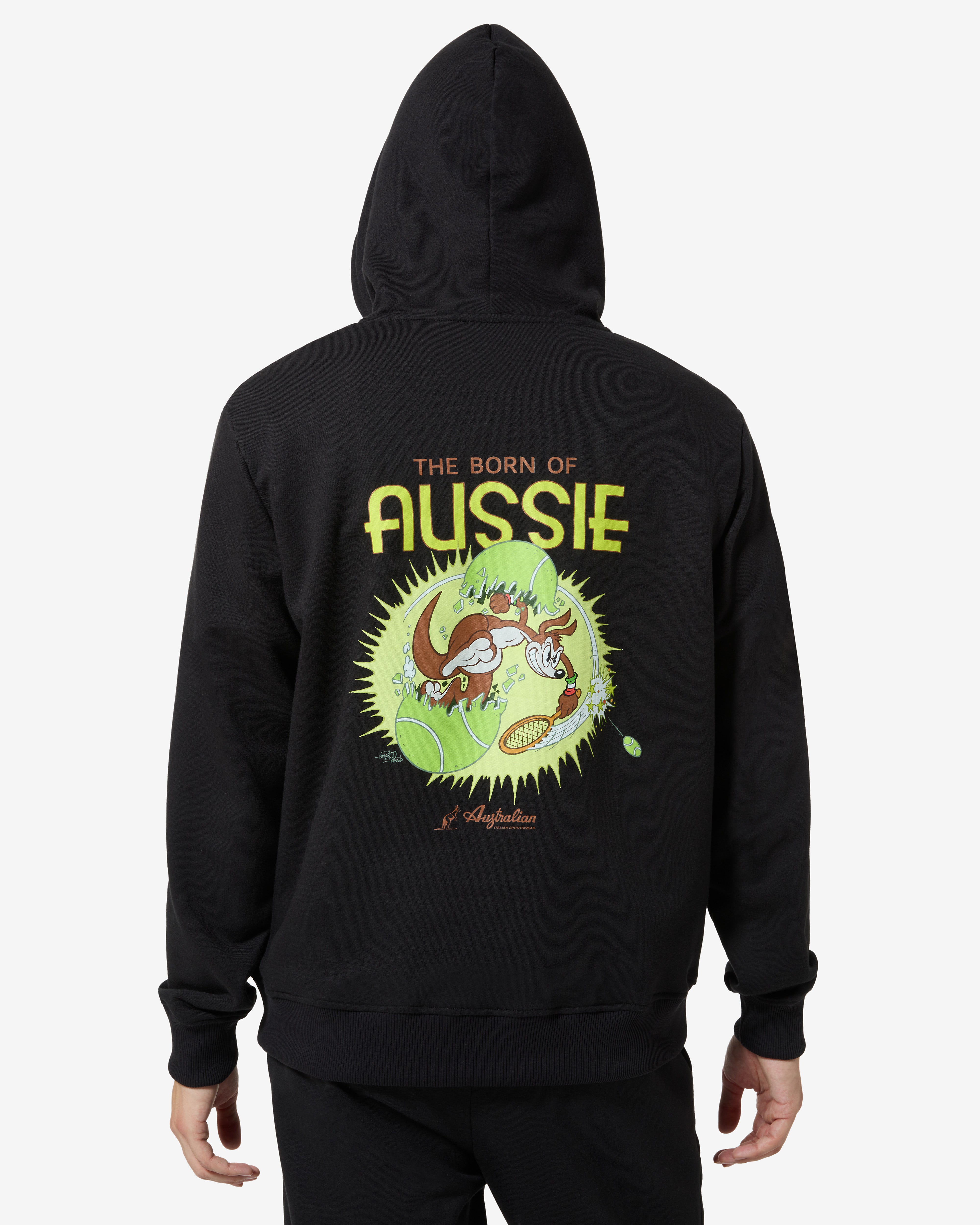australian-aussie-hoodie-shawn-dickinson-felpa-con-cappuccio-nera image 1