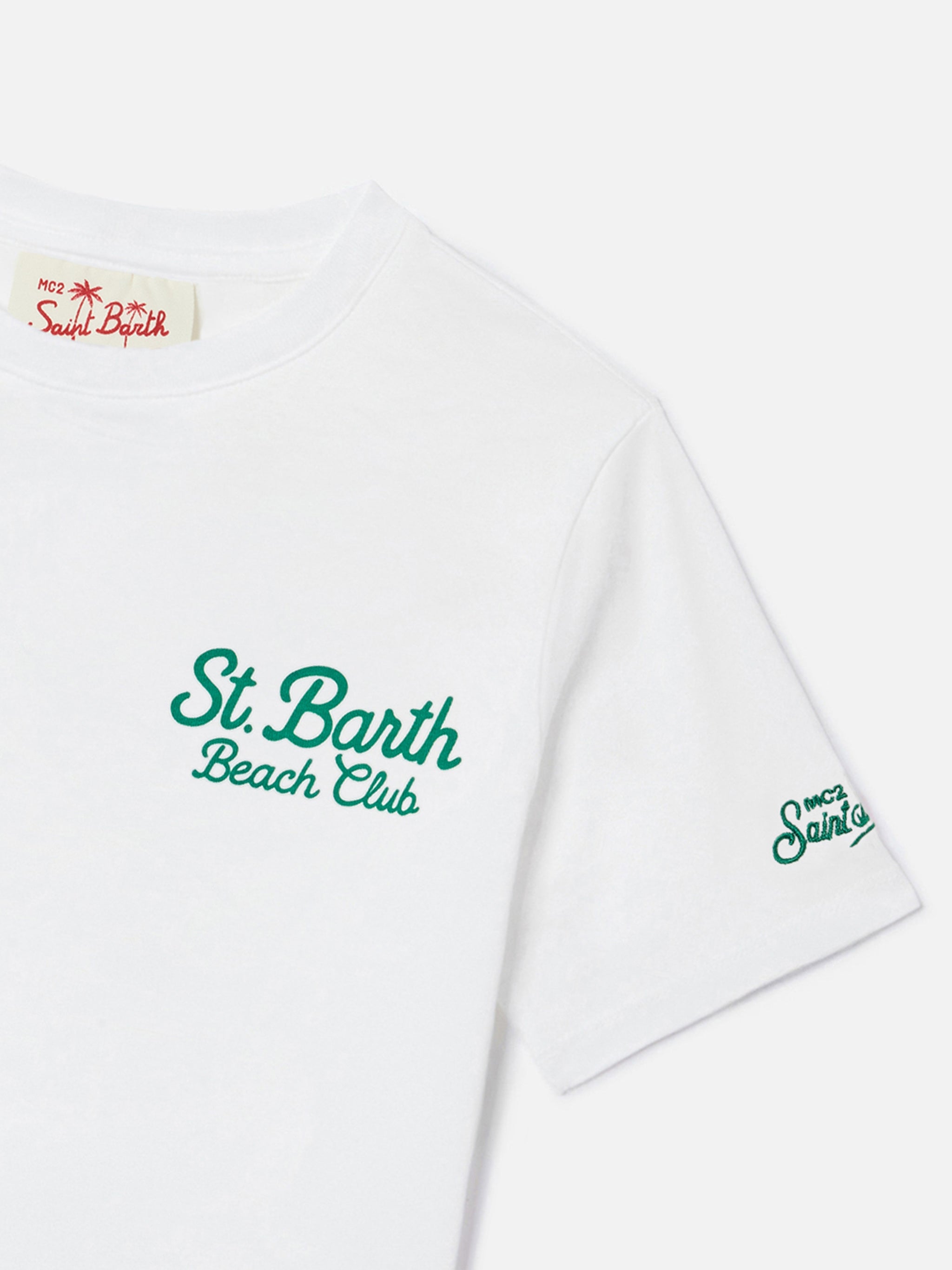 mc2-saint-barth-portland-jr-t-shirt-bambino-beach-club-bianca image 2