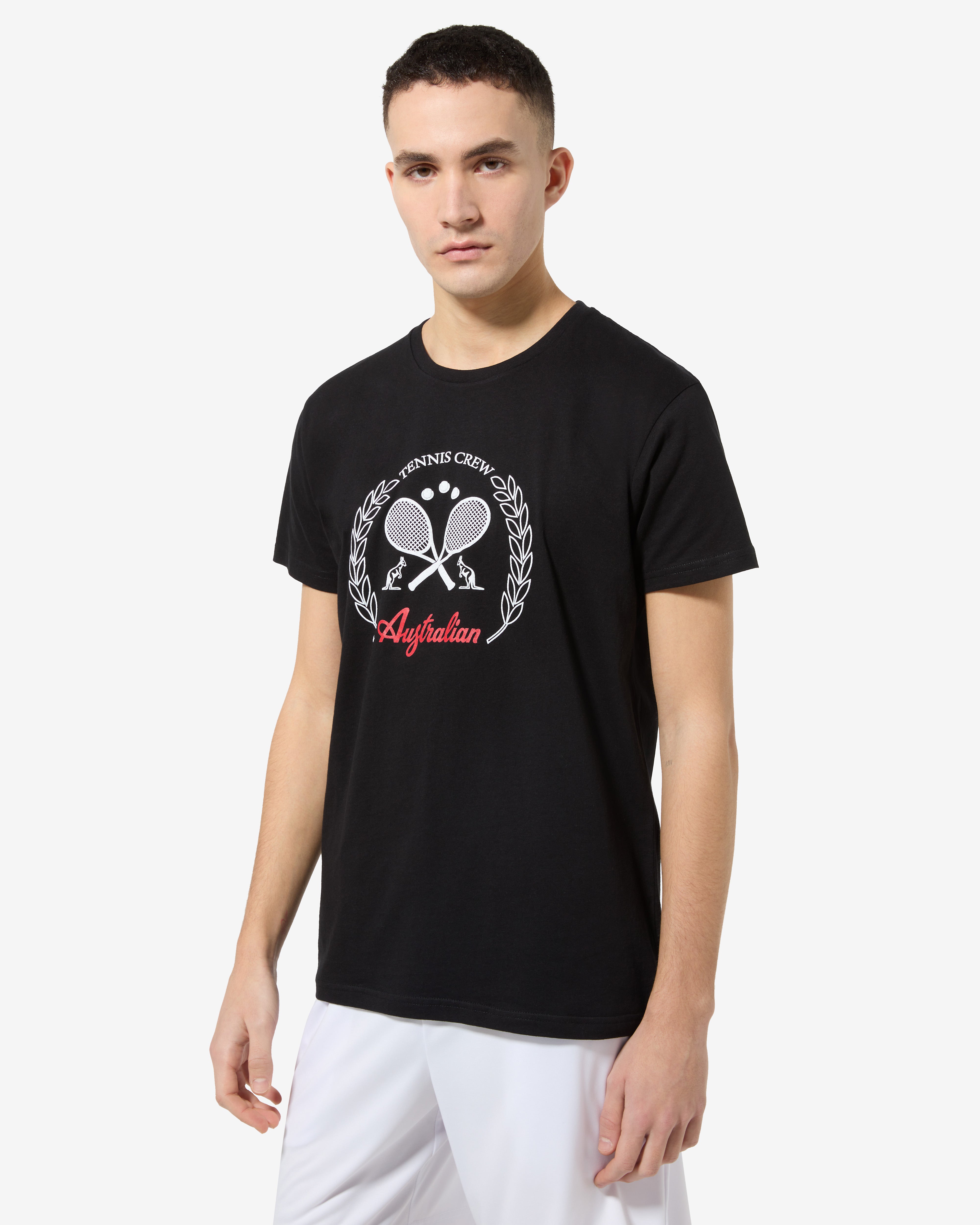 australian-tennis-crew-t-shirt-in-cotone-nera-regular image 3