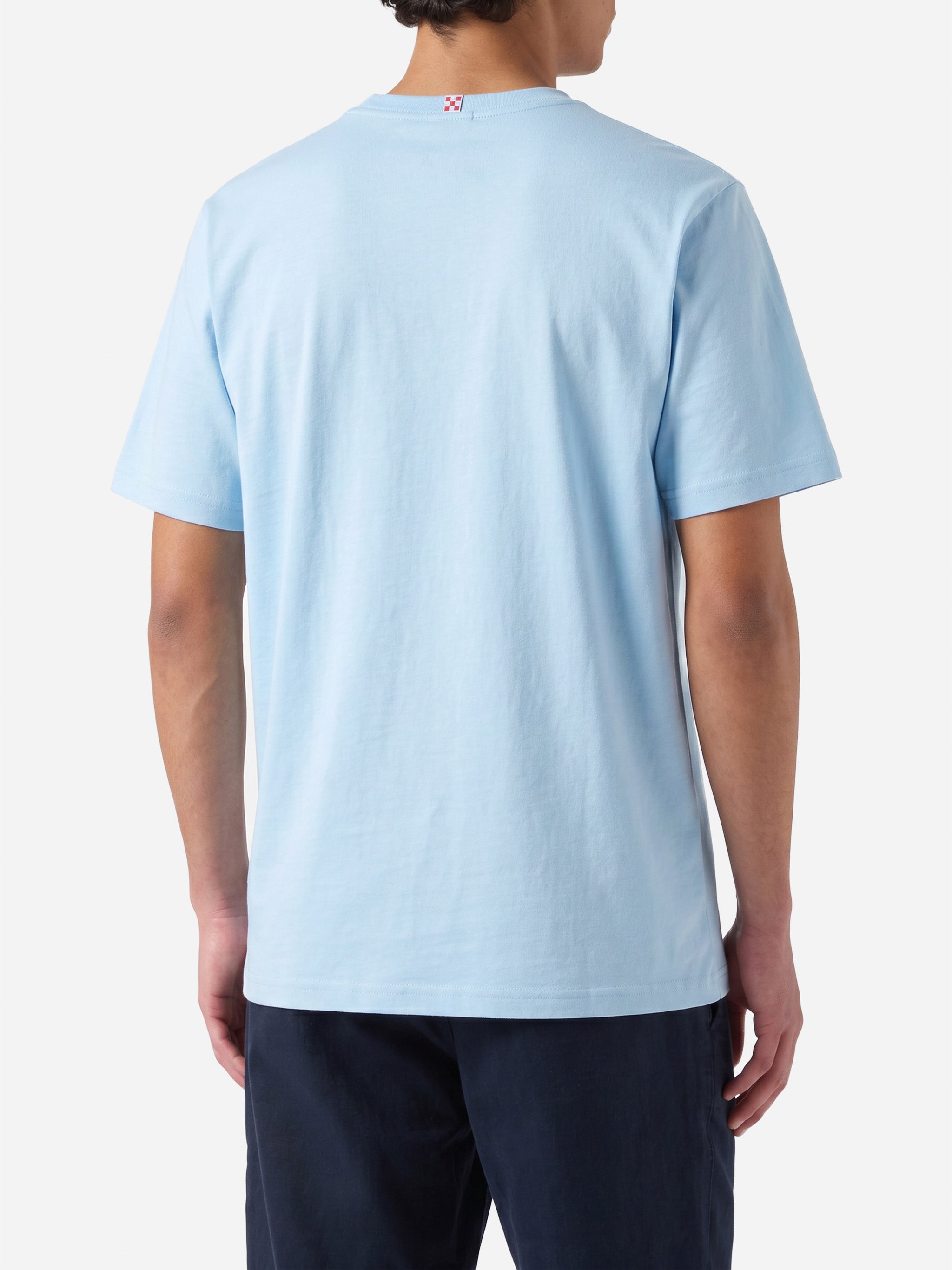 mc2-saint-barth-t-shirt-man-azzurra-ducky-rider-special-edition-uomo image 3