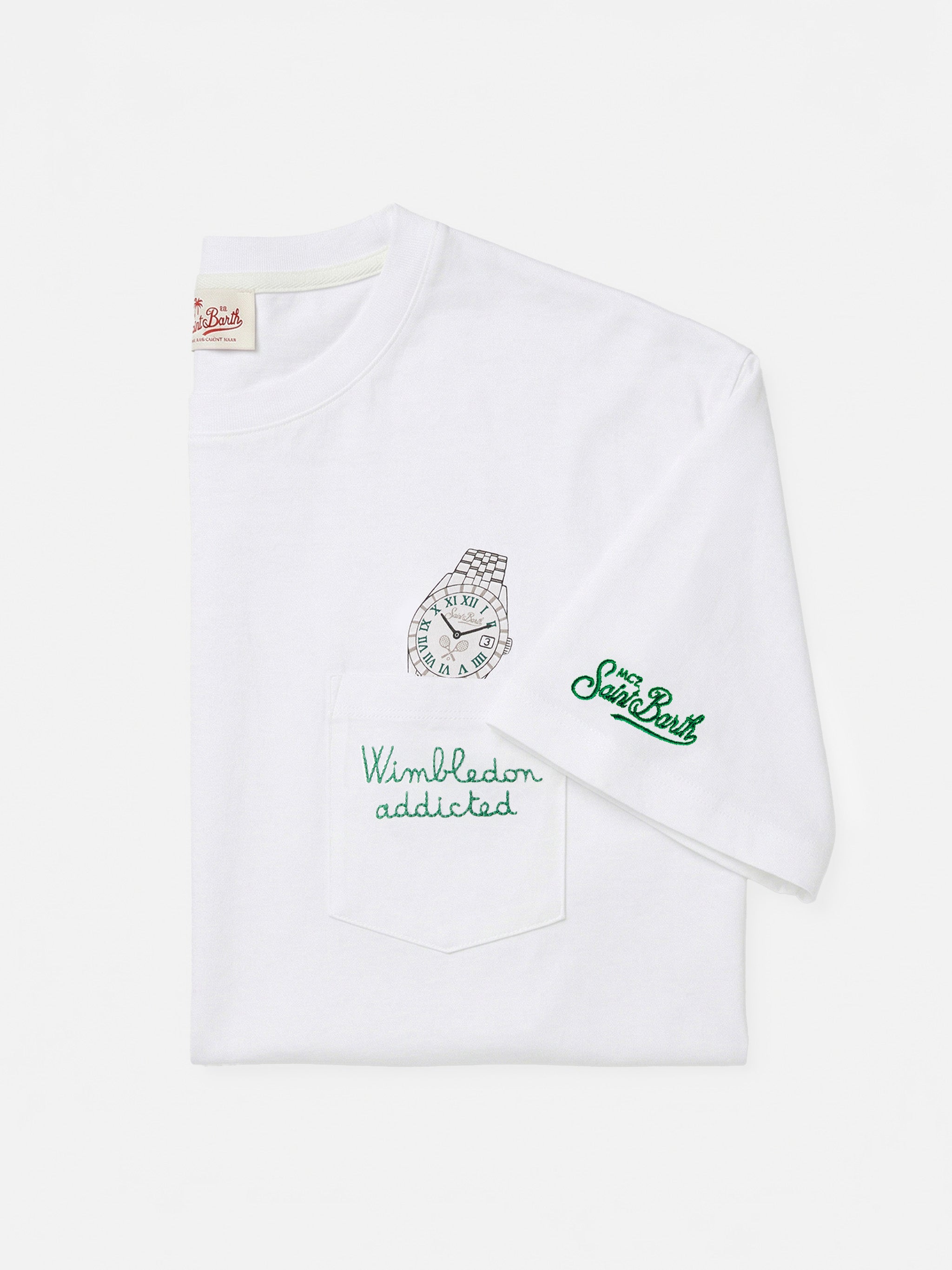 mc2-saint-barth-t-shirt-austin-in-puro-cotone-bianca-con-tasca-ricamo-wimbledon- image 6