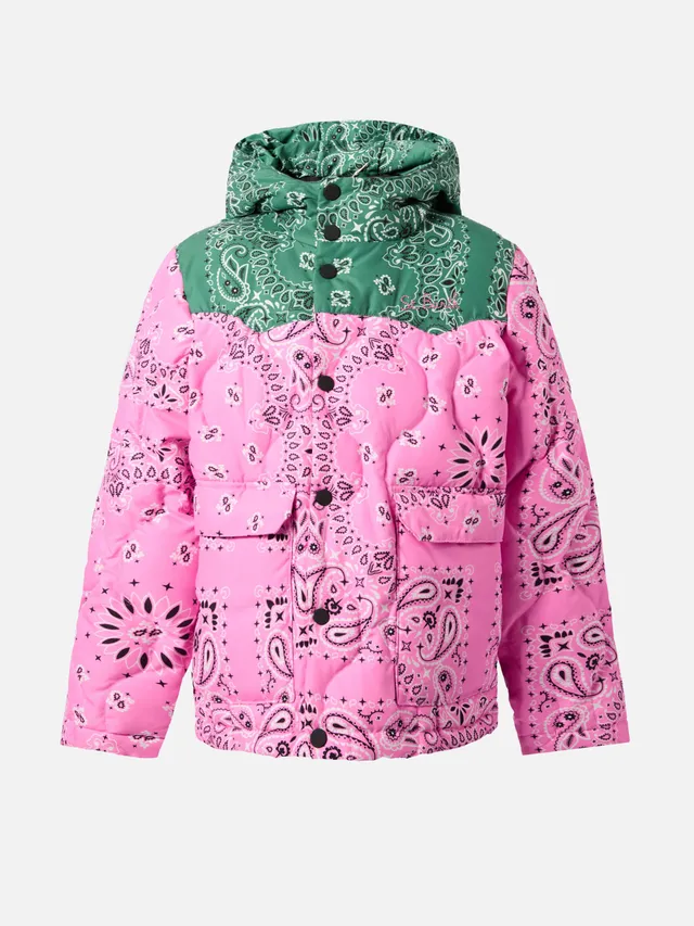 mc2-saint-barth-baxter-jr-piumino-con-cappuccio-da-bambina-stampa-bandana-rosa-v image 1