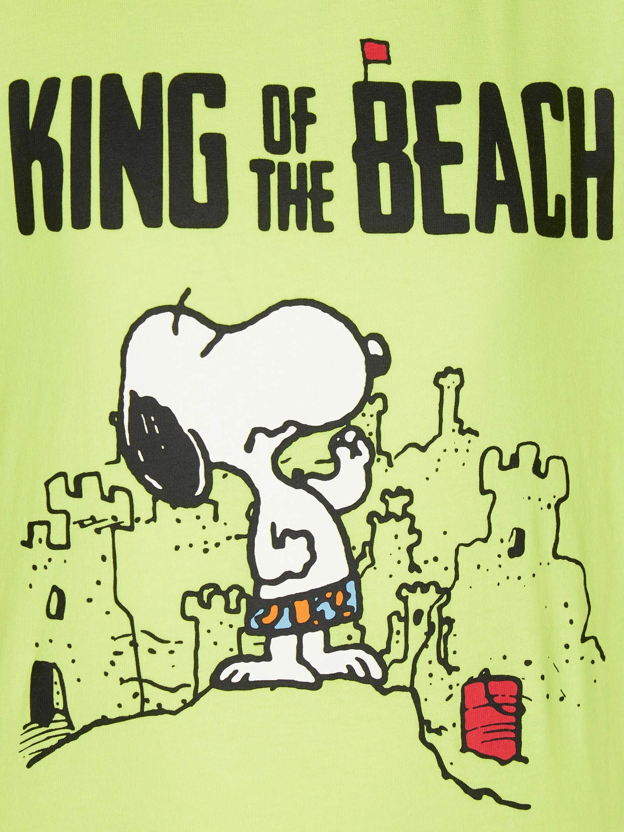 mc2-saint-barth-tsh0001-t-shirt-bambino-snoopy-king-of-the-beach-gialla image 2