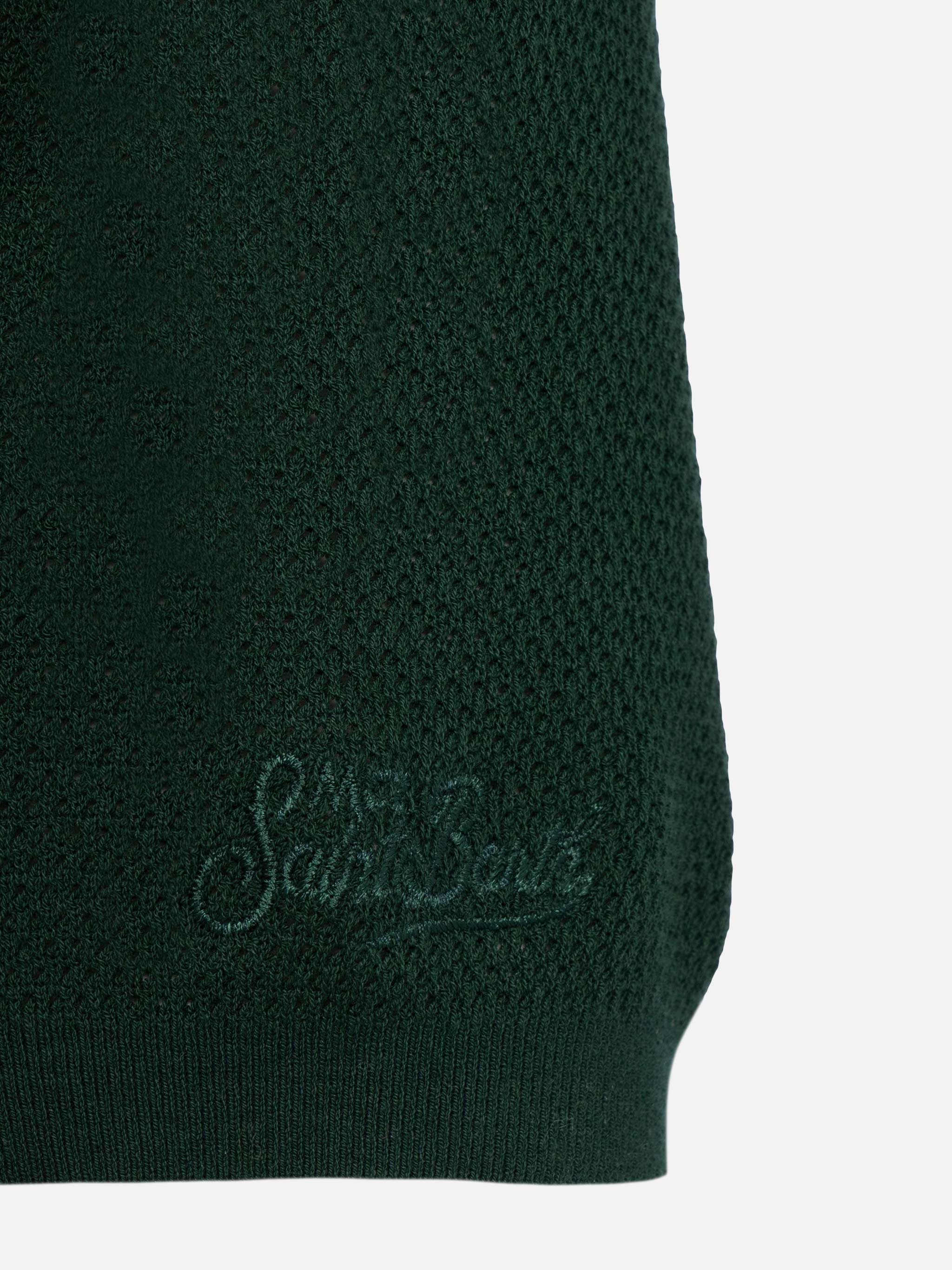 polo-sloan-mc2-saint-barth-senza-bottoni-in-maglia-a-rete-verde image 7