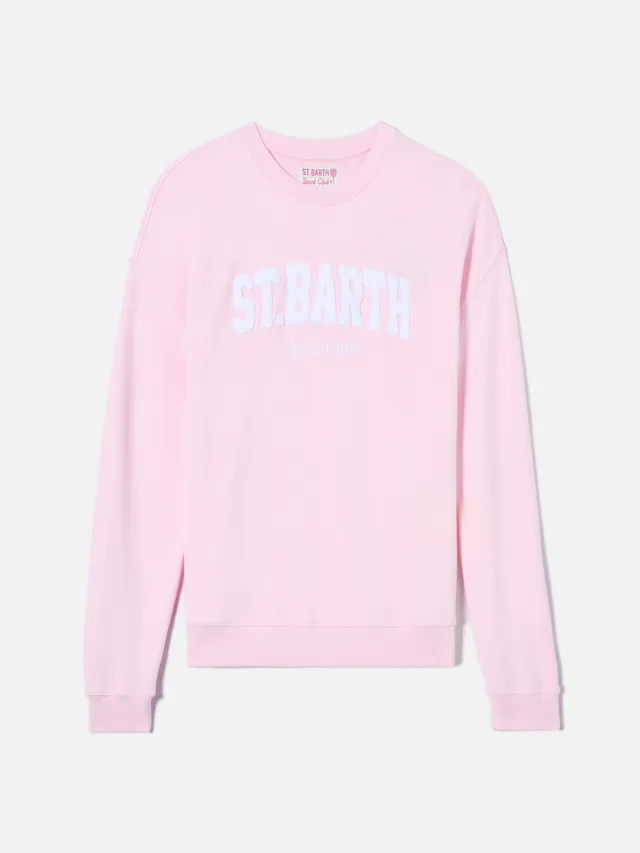 mc2-saint-barth-felpa-stardust-donna-rosa-logo-spugna-sport-club image 1