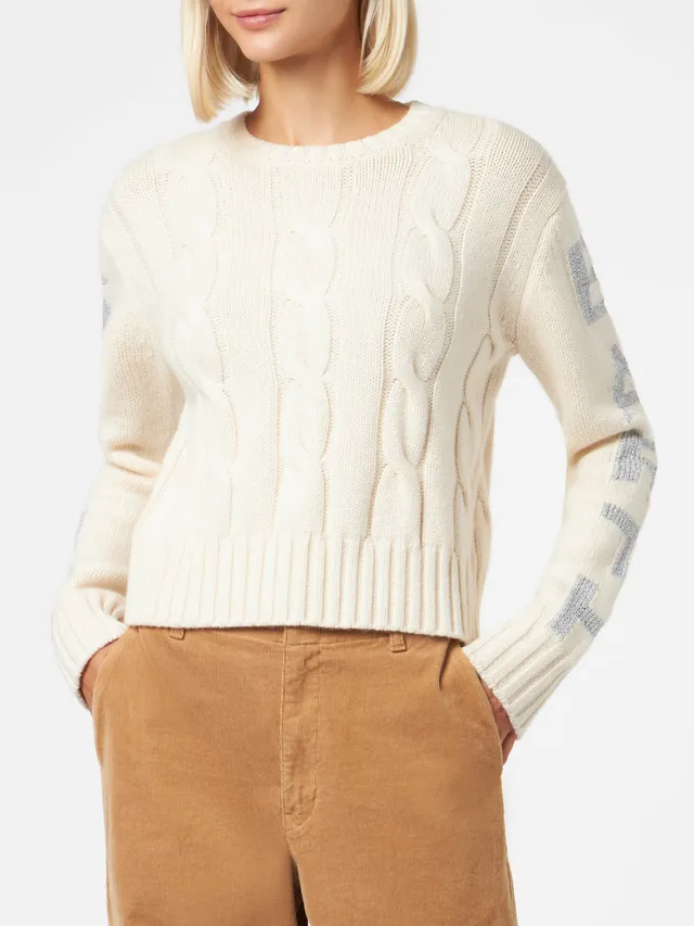 mc2-saint-barth-maglione-malmo-girocollo-in-maglia-intrecciata-bianco-con-lurex image 1