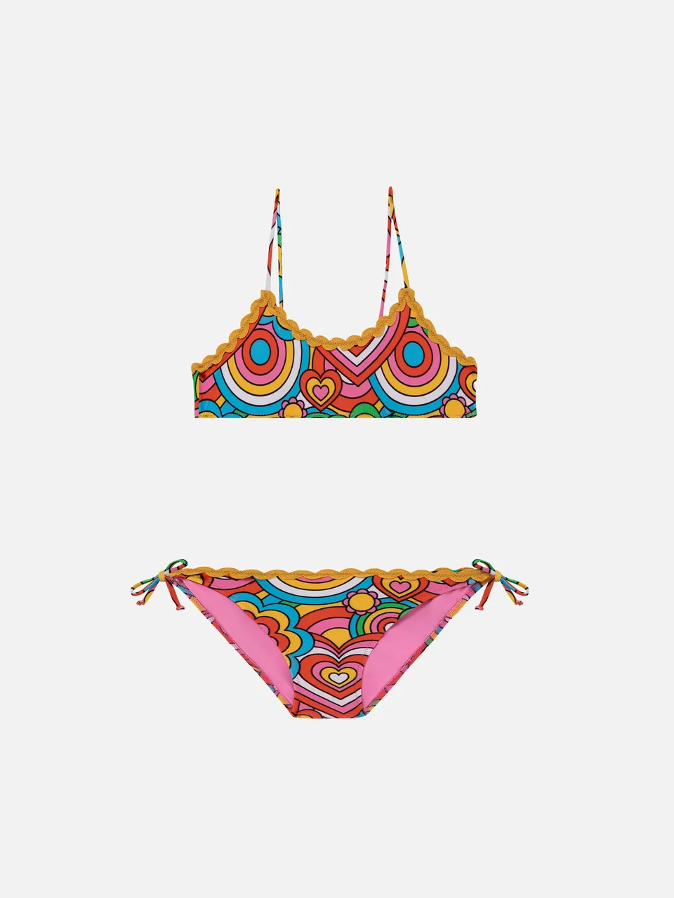 mc2-saint-barth-bikini-da-bambina-a-bralette-con-stampa-multicolore-e-lacci-fucs image 1