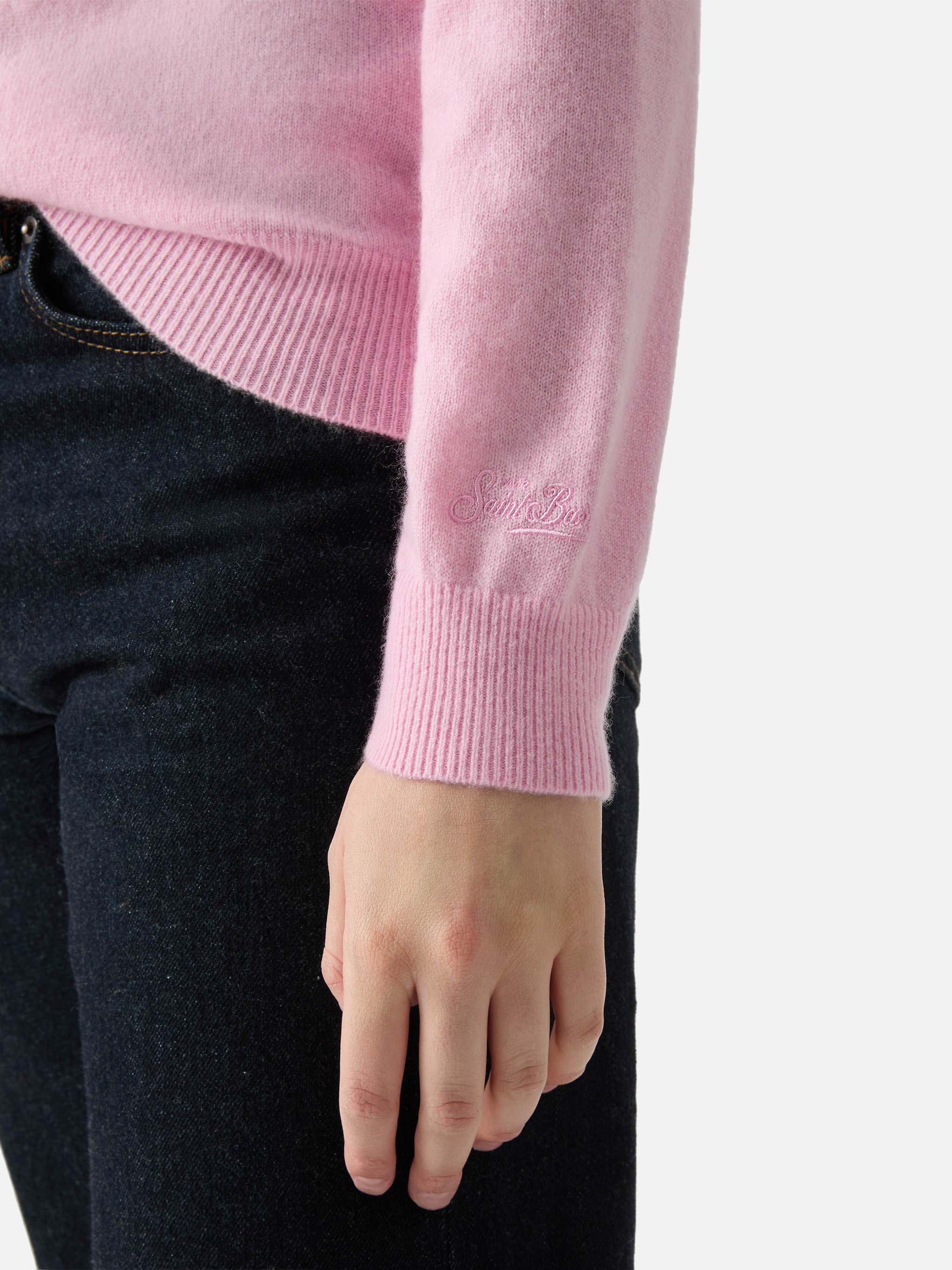 mc2-saint-barth-sorbonne-maglione-donna-100-cashmere-rosa image 4