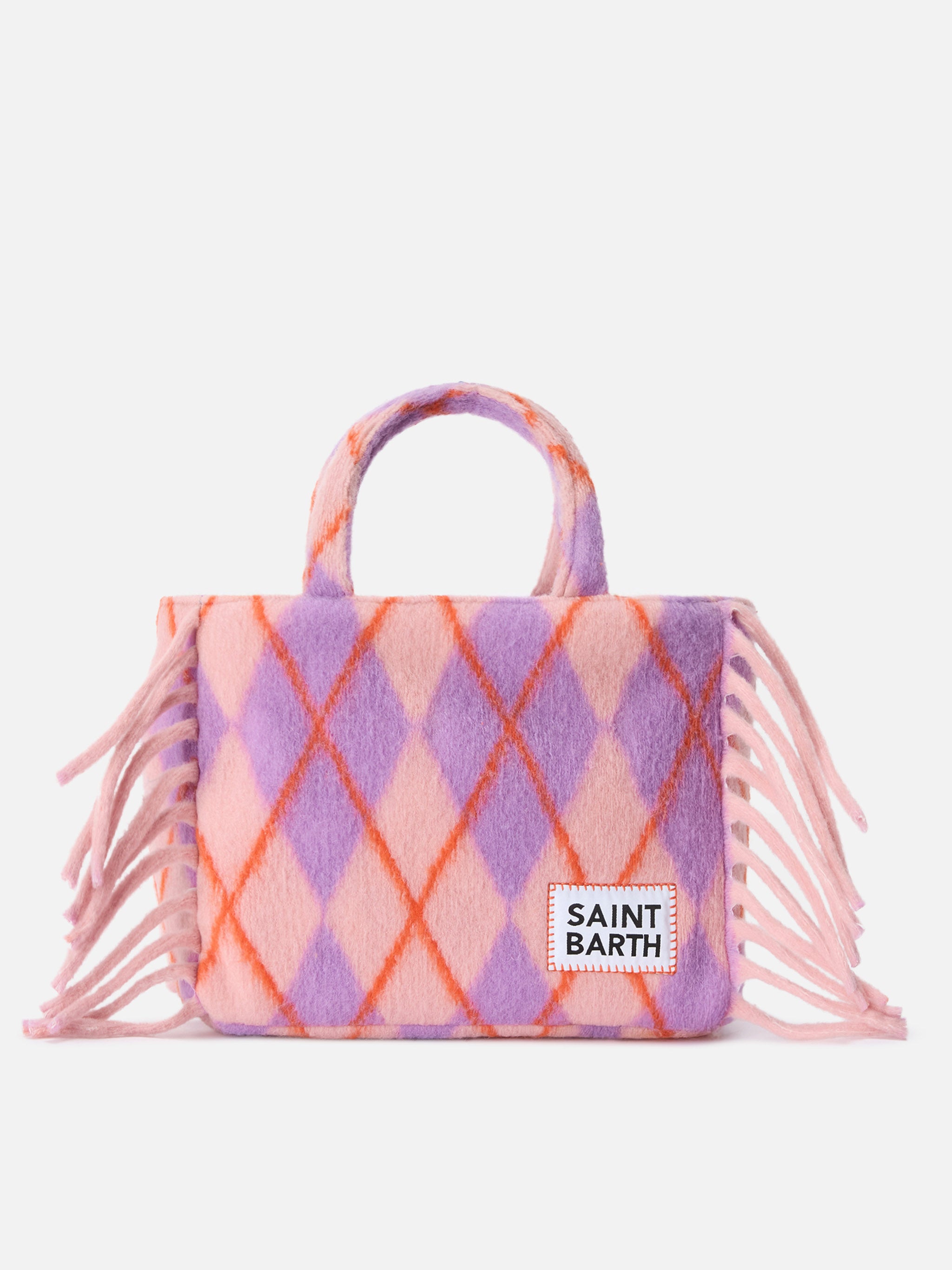 mc2-saint-barth-borsa-colette-blanket-con-stampa-argyle-verde image 1