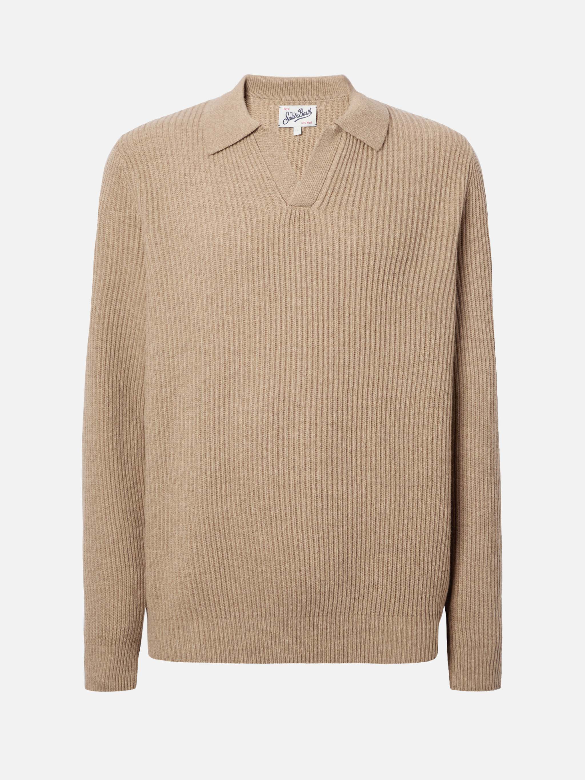 mc2-saint-barth-polo-downing-maglia-uomo-kaki-100-lana image 5
