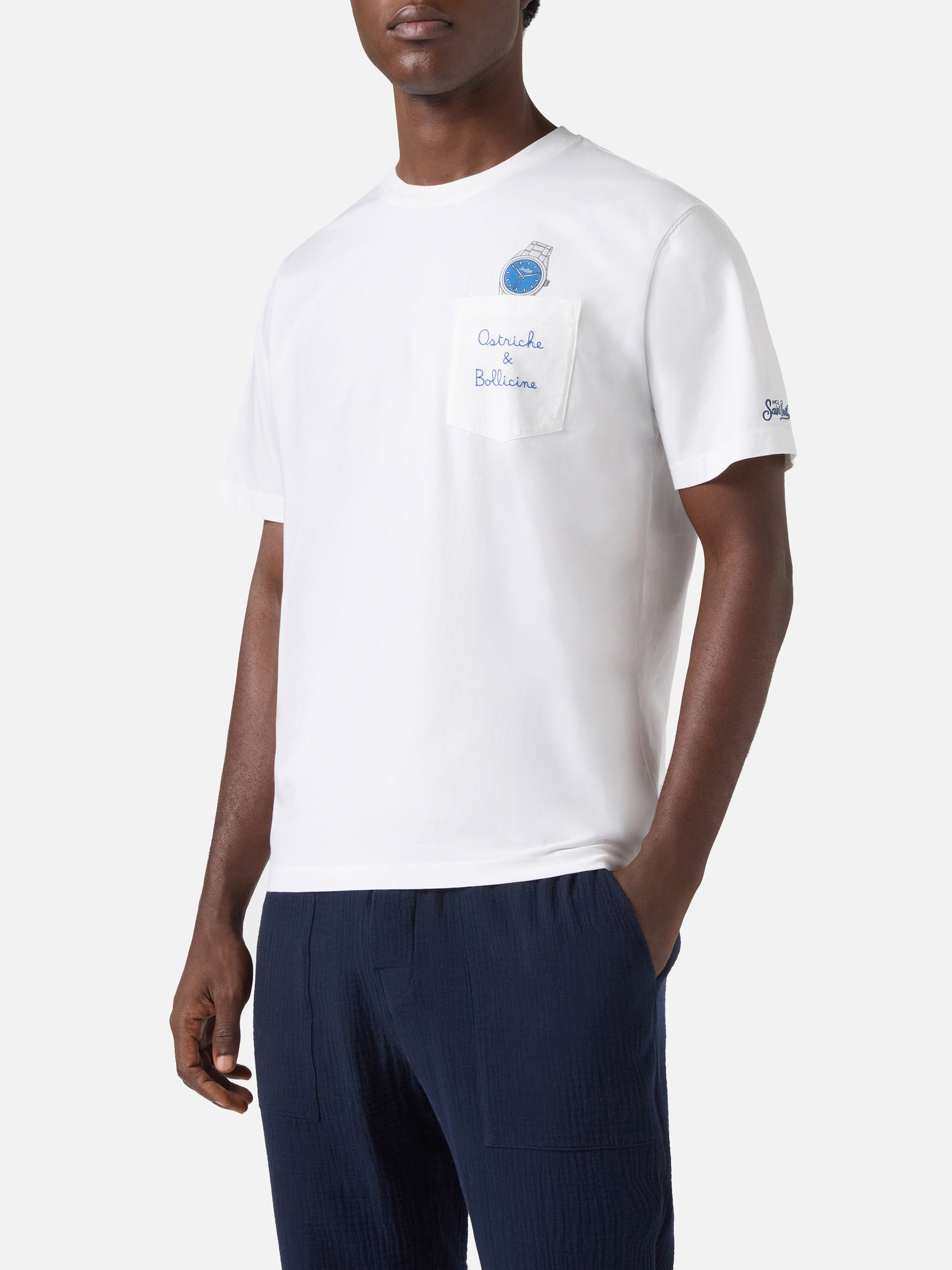 mc2-saint-barth-t-shirt-austin-bianca-in-puro-cotone-con-taschino-orologio-e-ric image 3