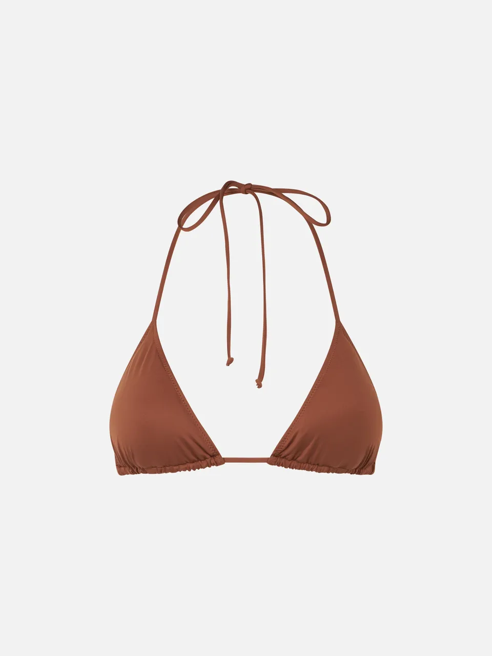 mc2-saint-barth-top-bikini-leah-triangolo-marrone-tinta-unita image 1