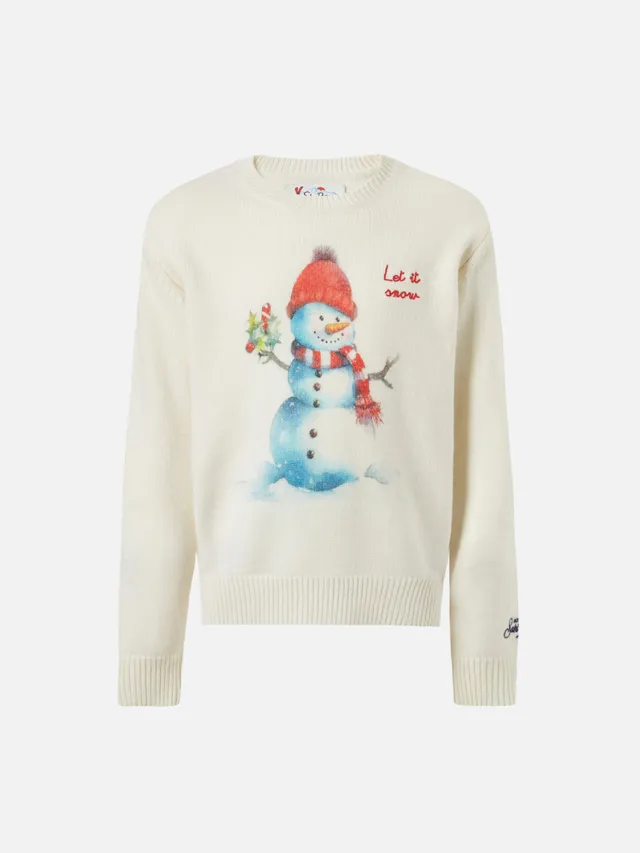 mc2-saint-barth-douglas-girocollo-bambino-bianco-ricamo-let-it-snow image 1