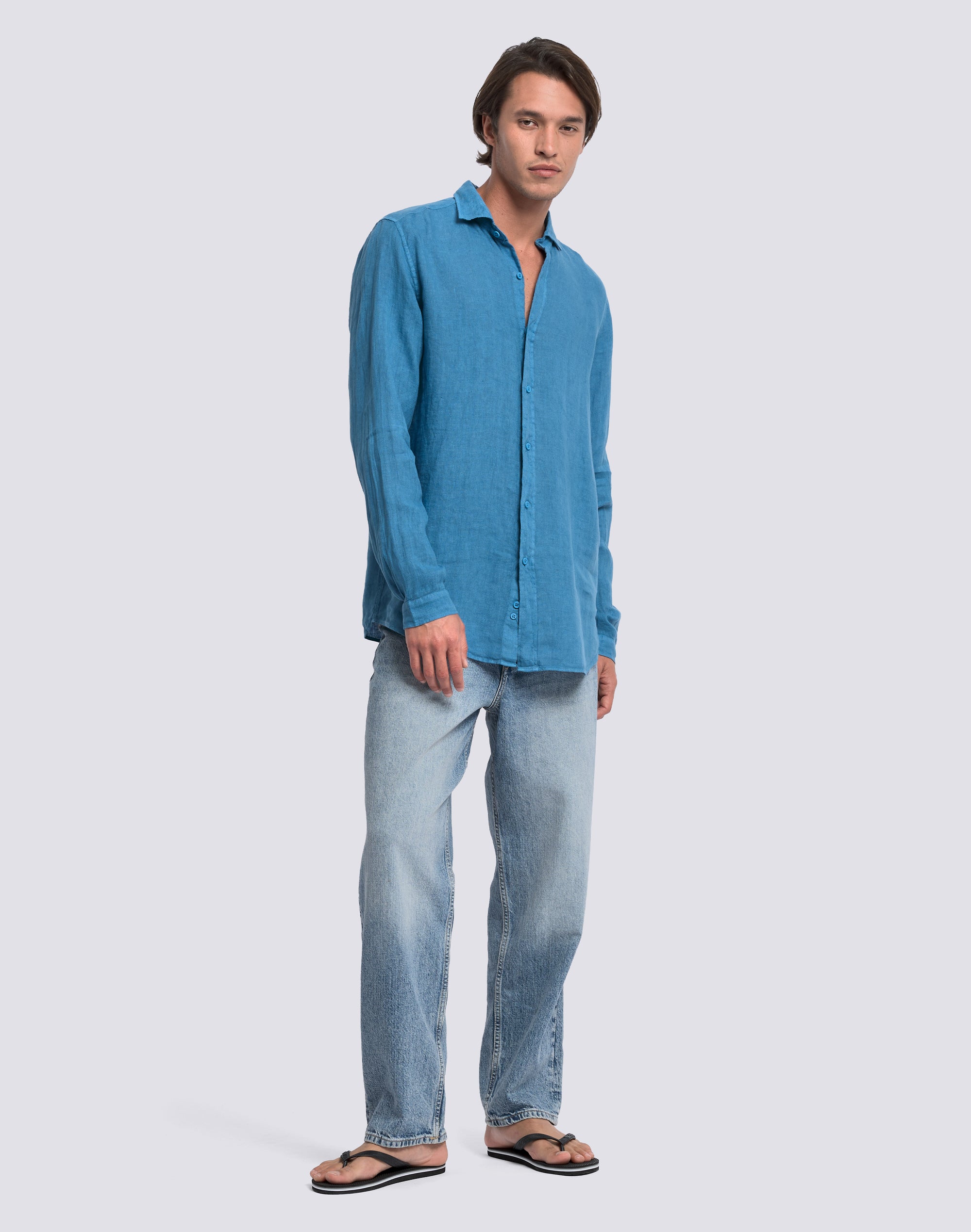 sundek-camicia-uomo-in-lino-tinto-capo-vestibilit-regular-2 image 3