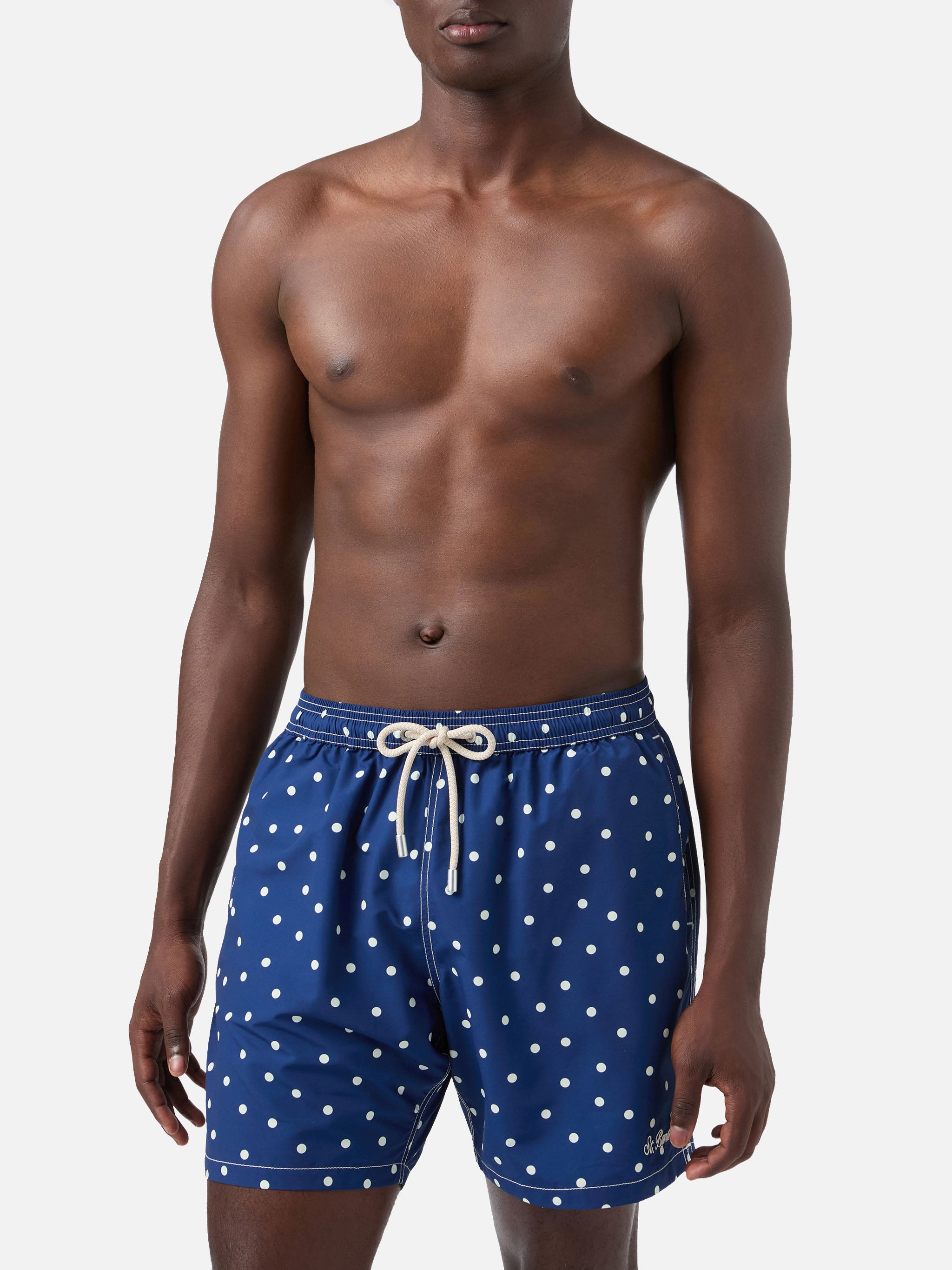 mc2-saint-barth-syros-costume-mare-uomo-blu-pois-bianchi image 4