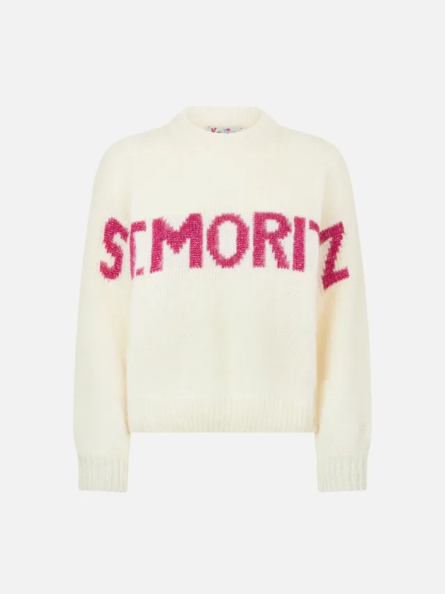 mc2-saint-barth-danya-jr-maglia-boxy-bambina-bianca-jacquard-st-moritz-lurex image 1