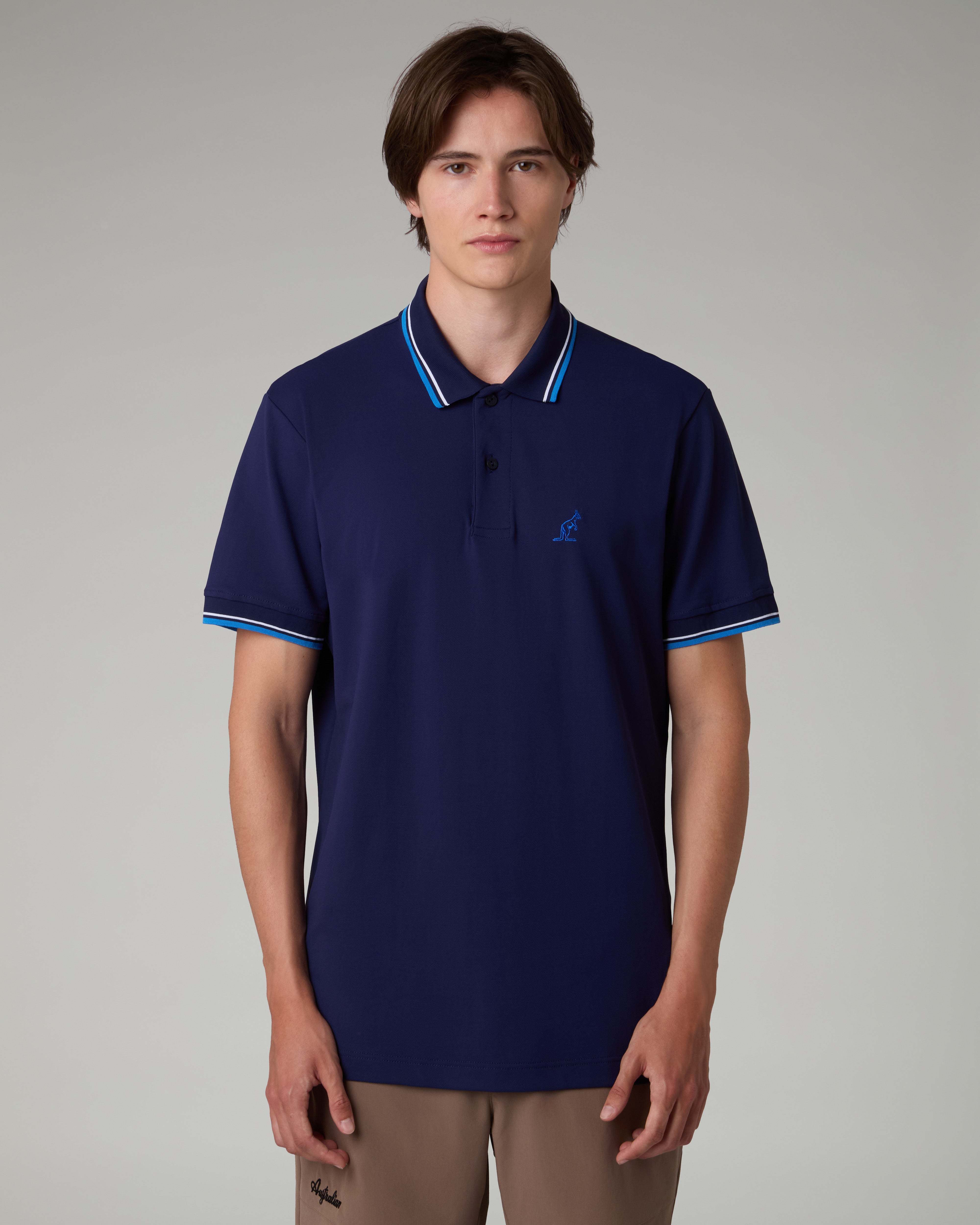 australian-2-stripes-league-polo-in-piquet-tecnico-uomo image 1